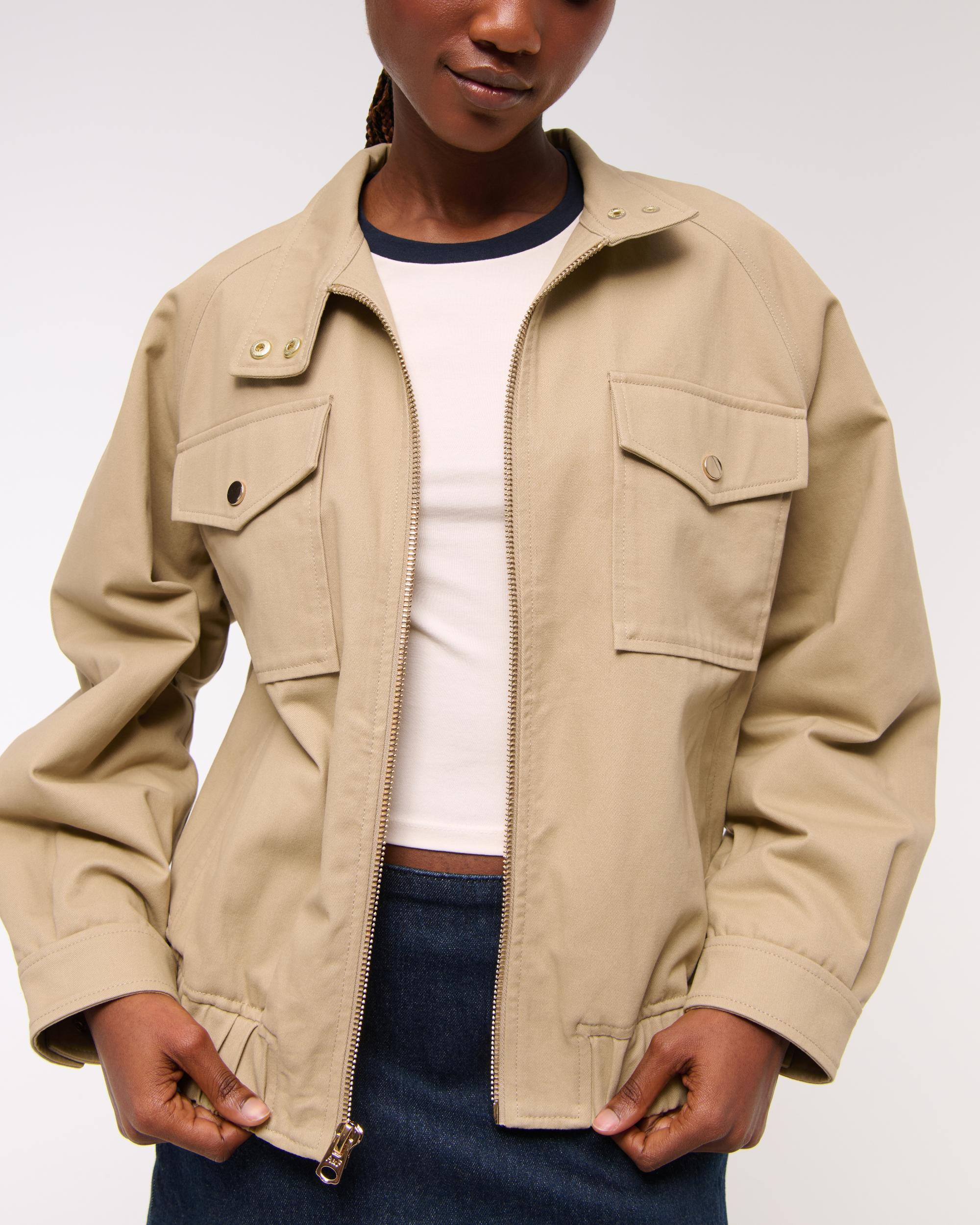 Relaxed Twill Bomber Jacket Product Image