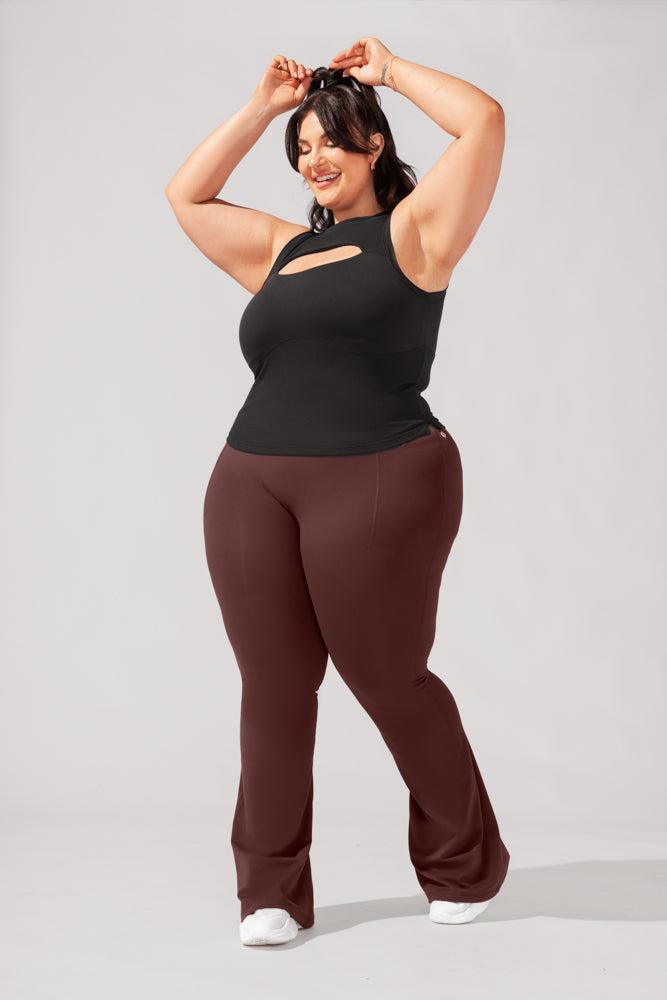 Peekaboo Crew Tank - Black Product Image