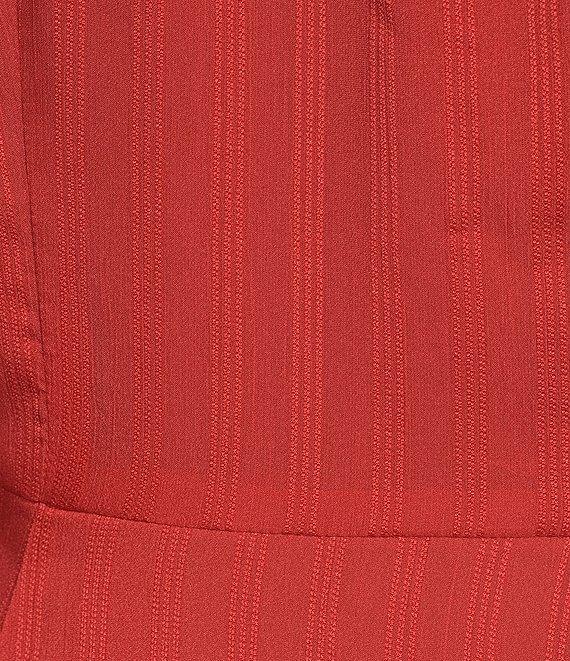 Skies Are Blue Textured Woven V Neck Long Sleeve Button Front Mini Dress Product Image