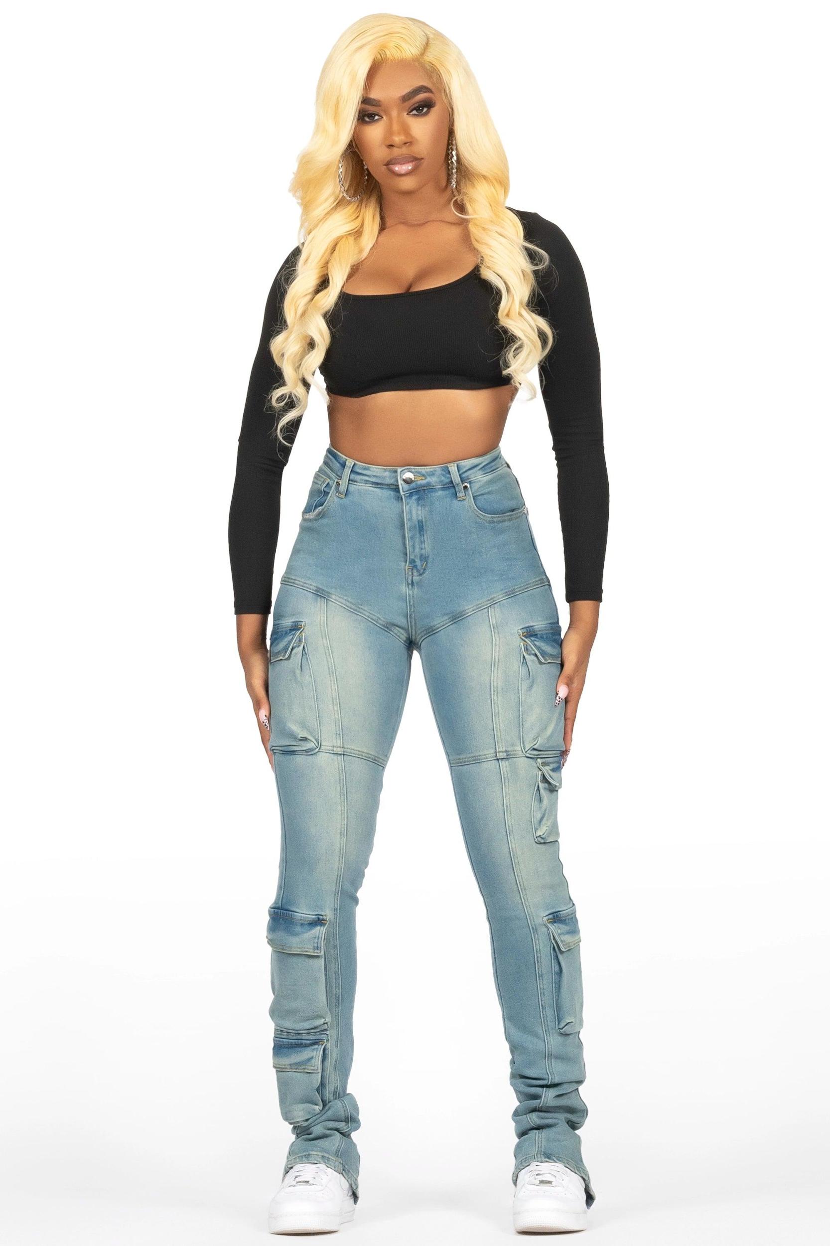 Jaylin Dirty Tint Skinny Stacked Jean Female Product Image