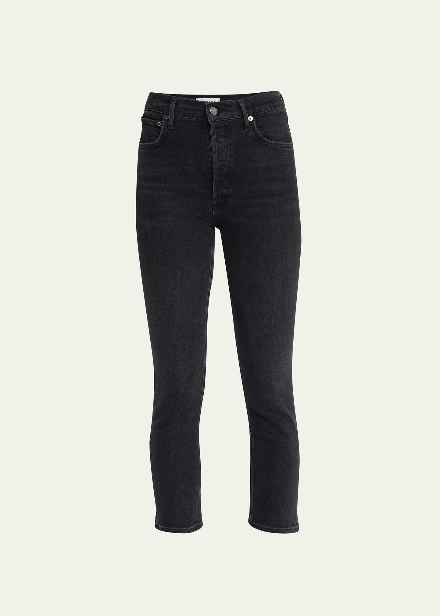 Agolde Riley High Rise Cropped Straight Jeans Product Image