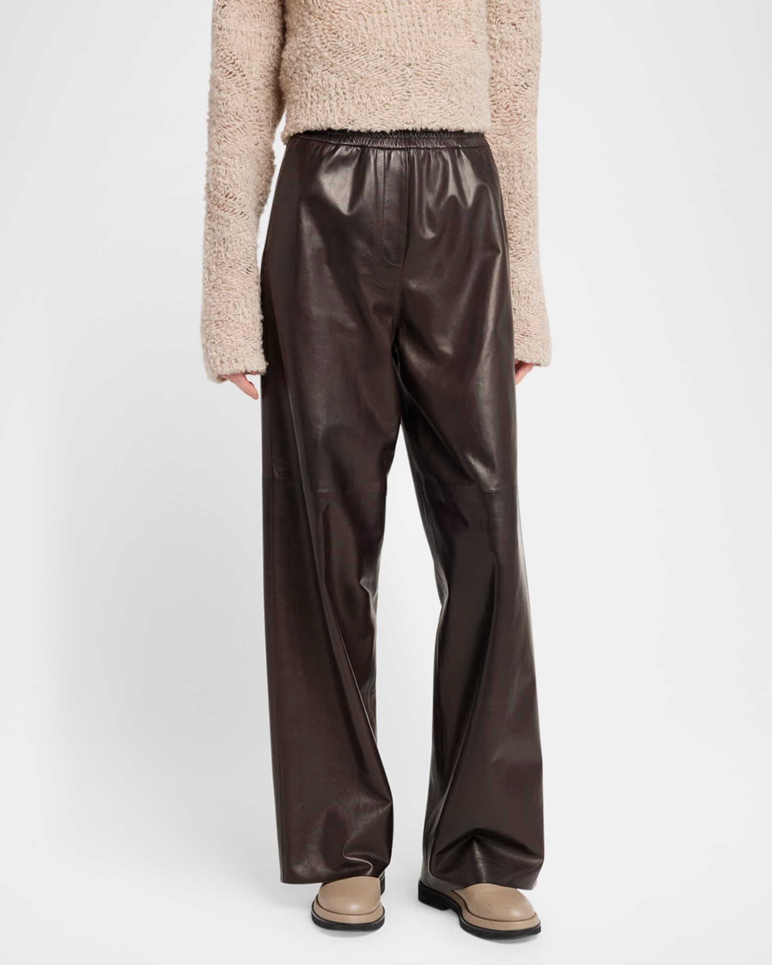 Relaxed Nappa Leather Trousers Product Image