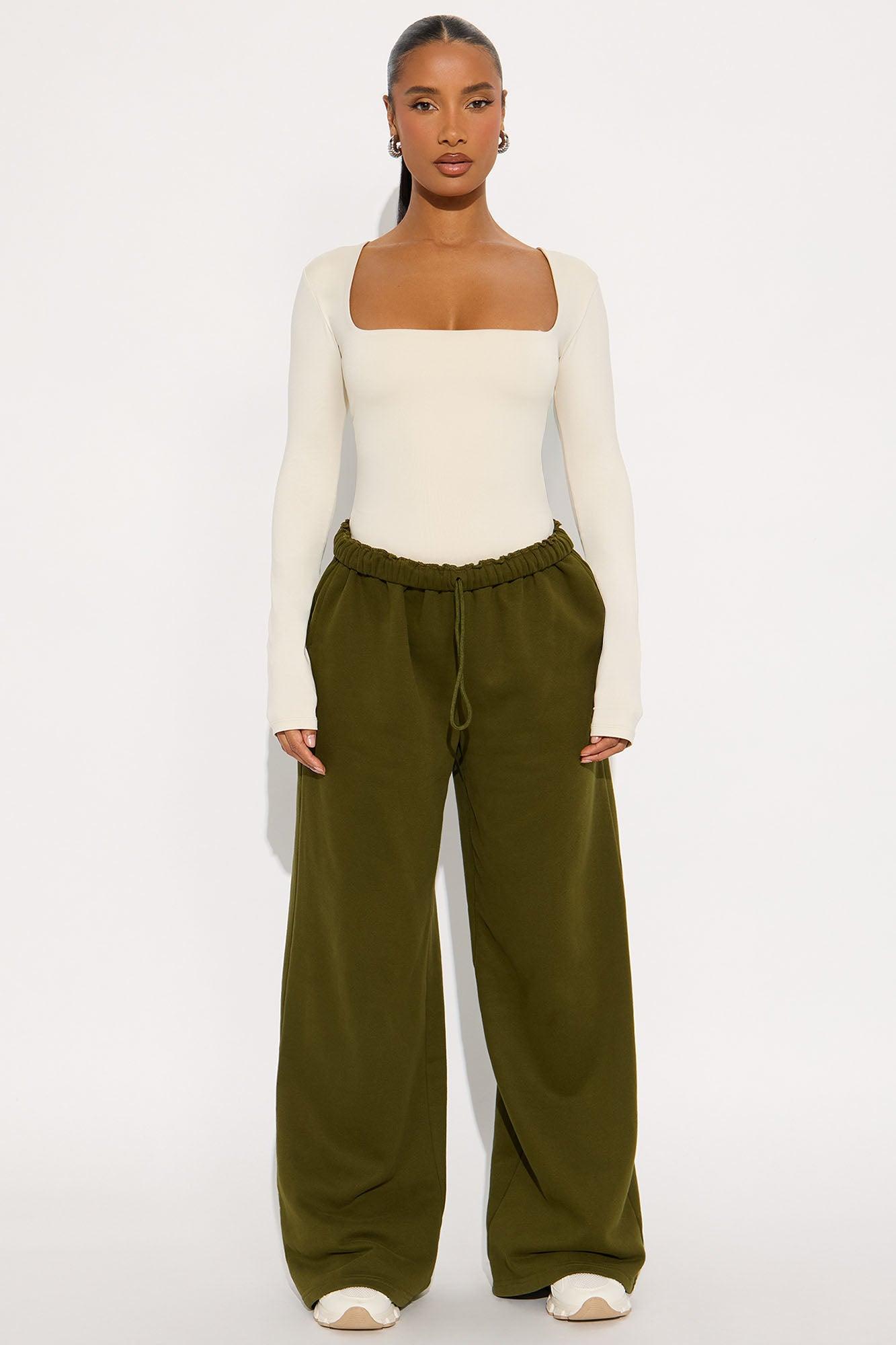 Contour Double Lined Long Sleeve Square Neck Bodysuit - Bone Female Product Image