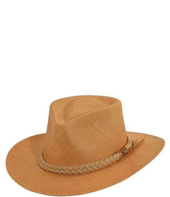Dorfman Milano Scala Genuine Panama Outback Taos 3#double; Brim Hat Product Image