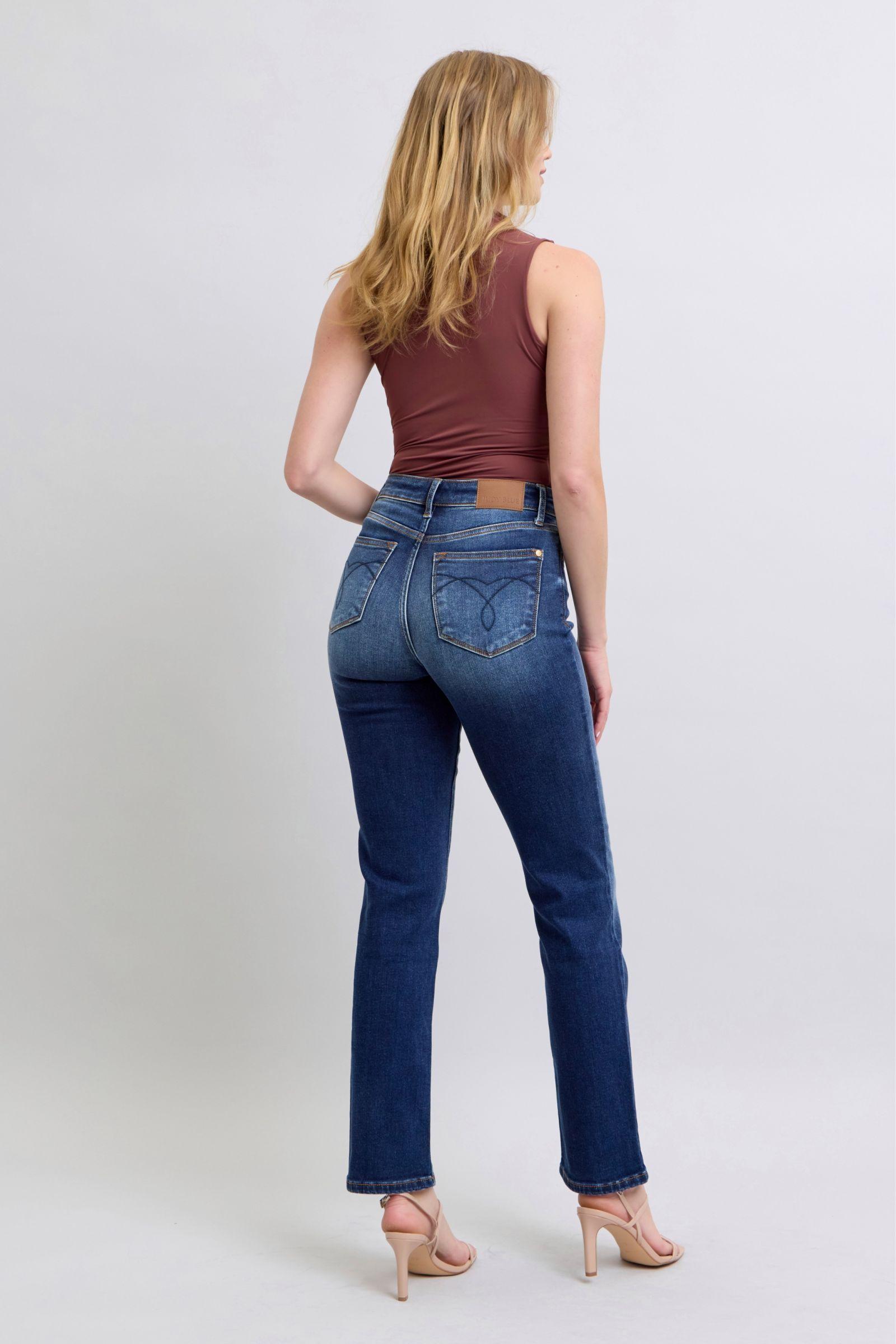 Jennifer Mid-Rise Washed Straight Leg Judy Blue Jeans - ONLINE EXCLUSIVE! Product Image