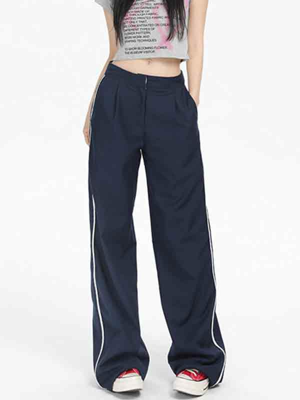 Turned Waist Wide Leg Pants Product Image
