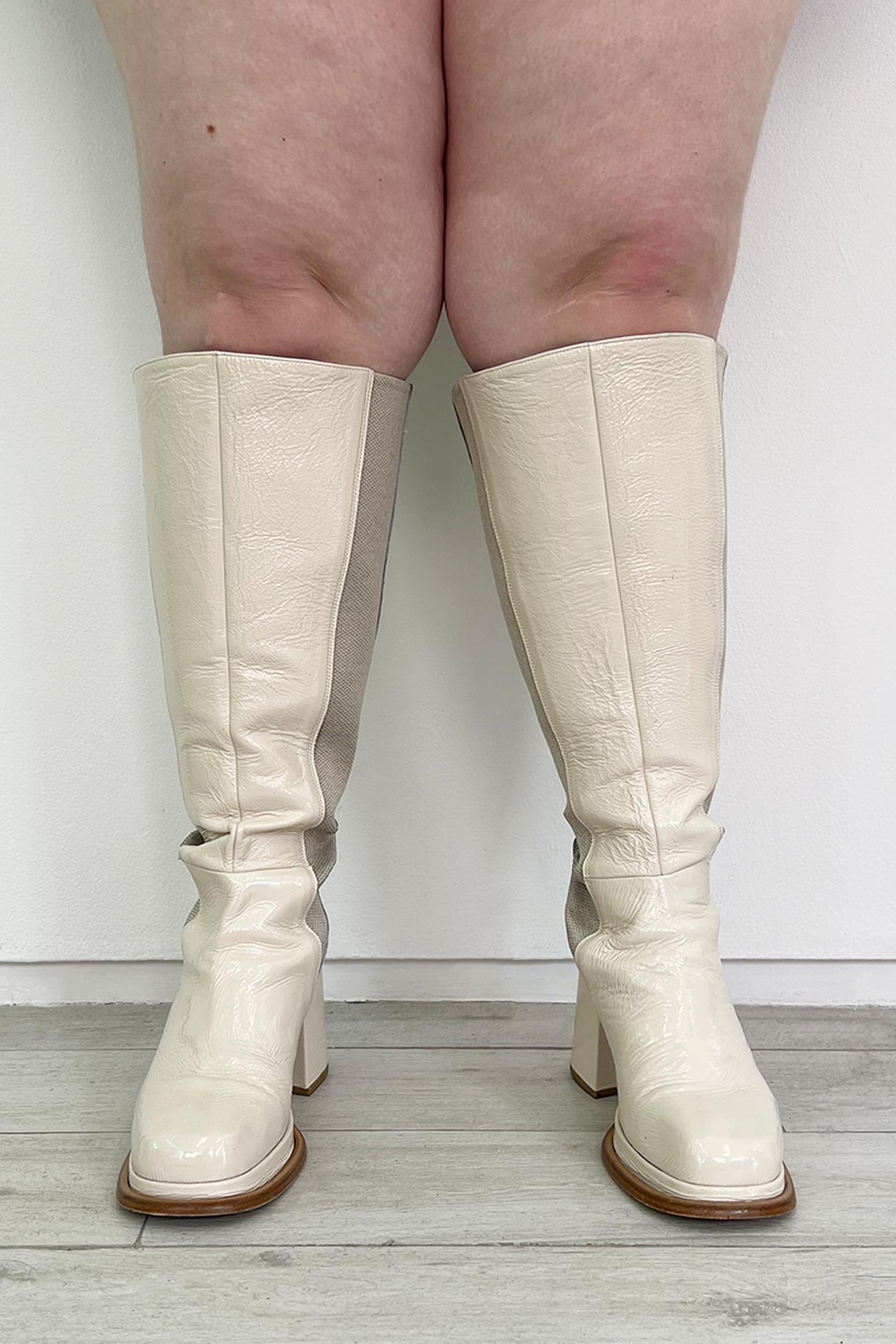 Knee High Boot - Ecru Product Image