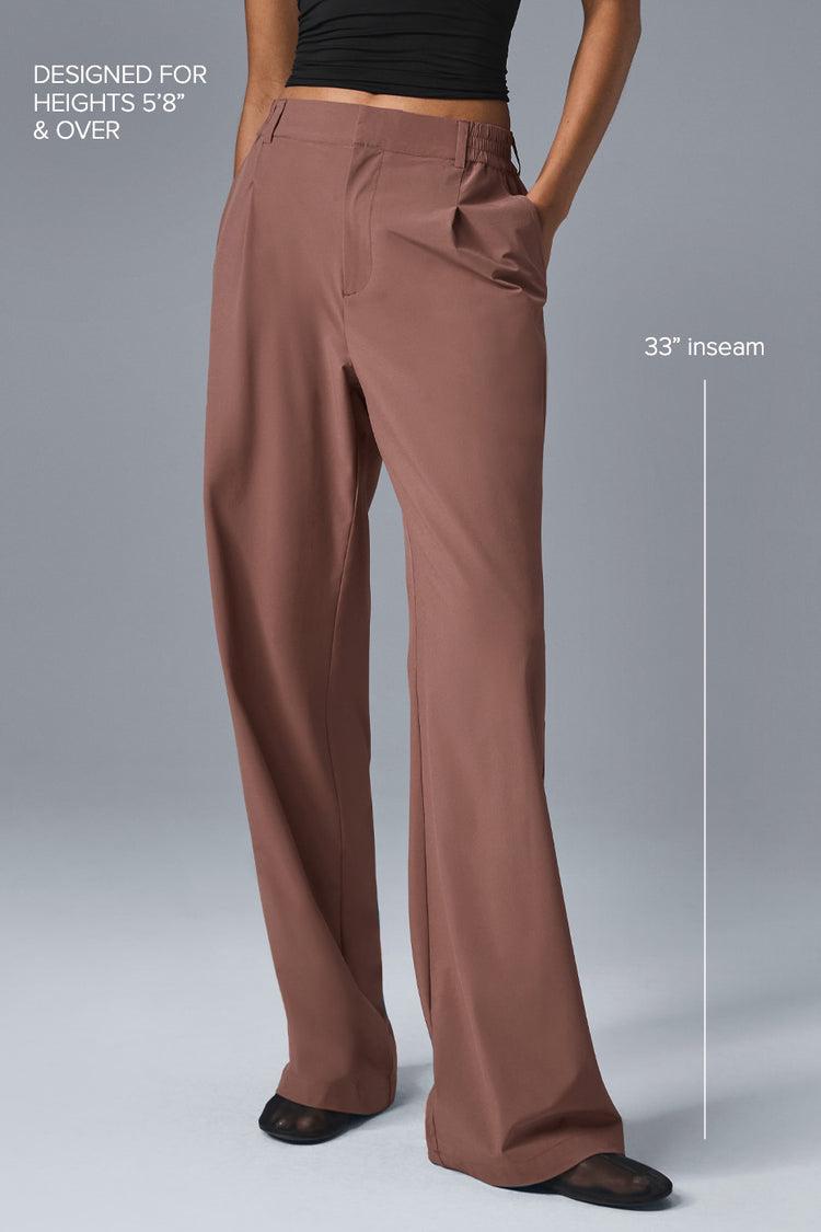 High-Waist Pursuit Trouser (Long) - Chestnut Product Image
