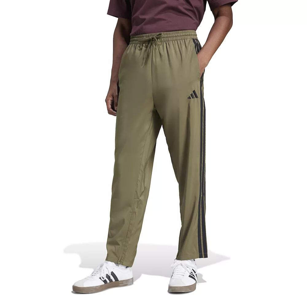 adidas Essentials 3-Stripes Stanford Pants Open Hem Olive Strata 2XL Mens Product Image