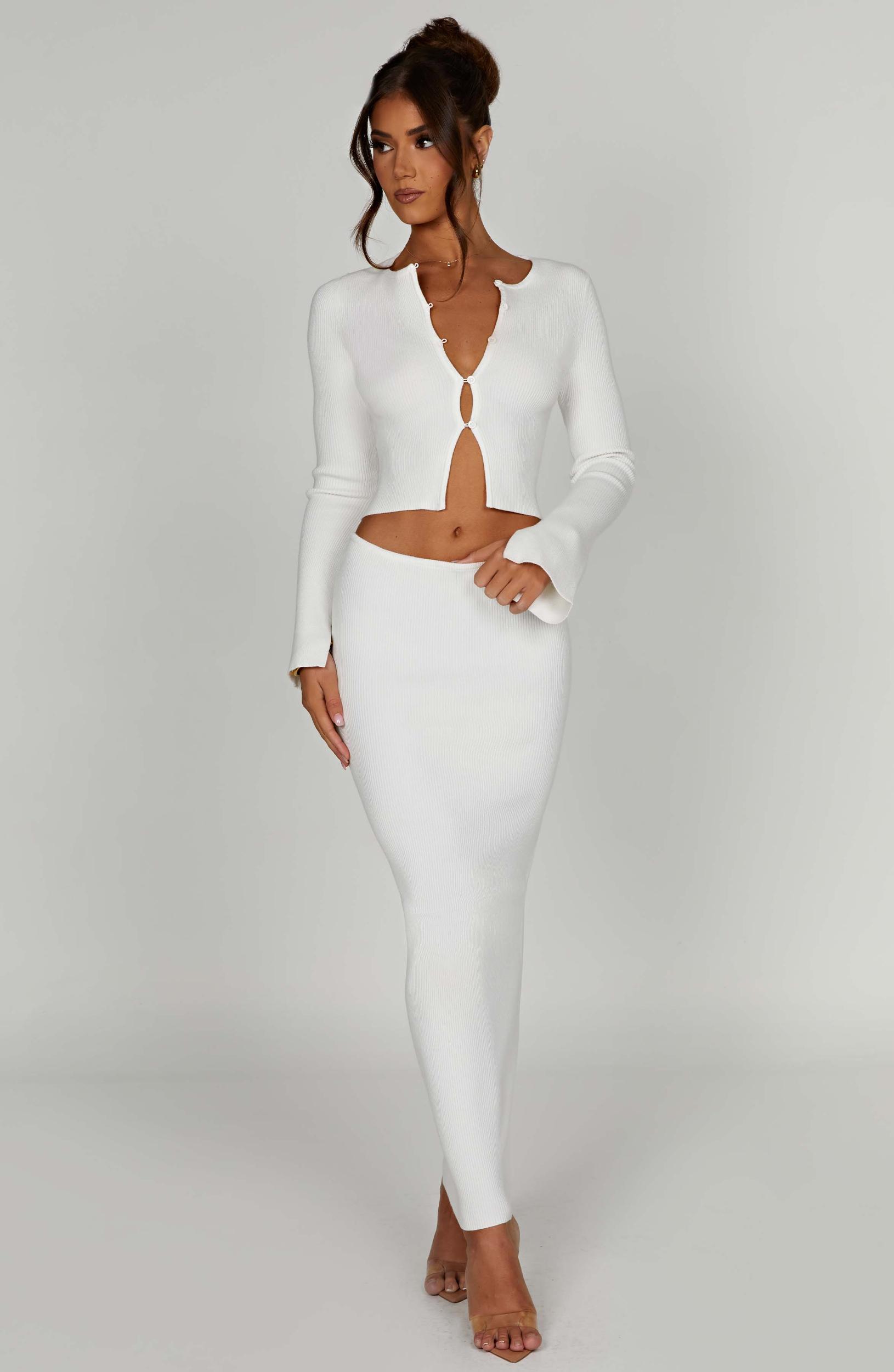 Elia Maxi Skirt - White Product Image