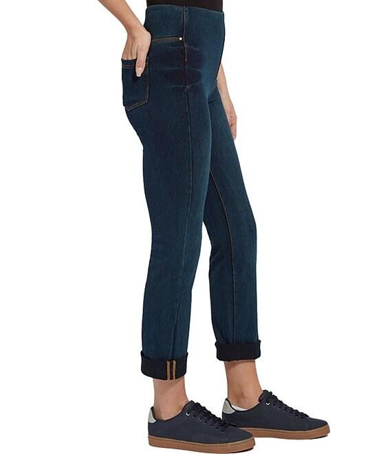 Lysse Boyfriend Cuffed Denim Leggings Product Image