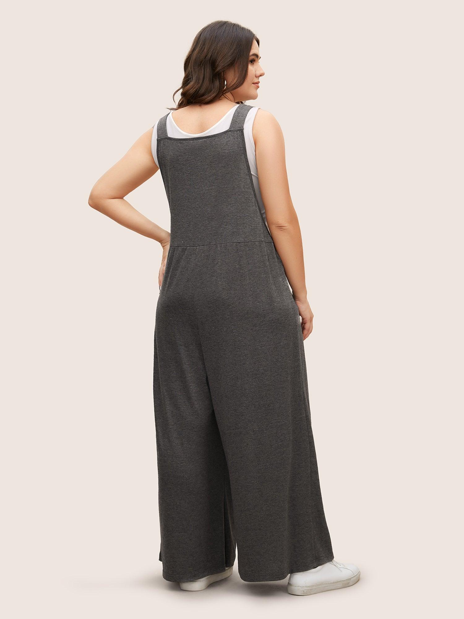 Supersoft Essentials Solid Pleated Pocket Jumpsuit Female Product Image