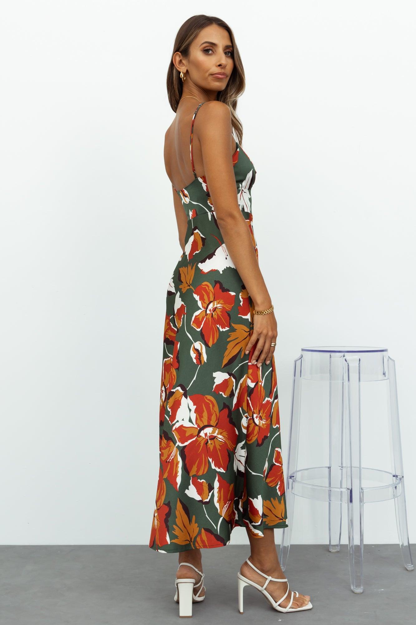 You Are My World Midi Dress Green Product Image