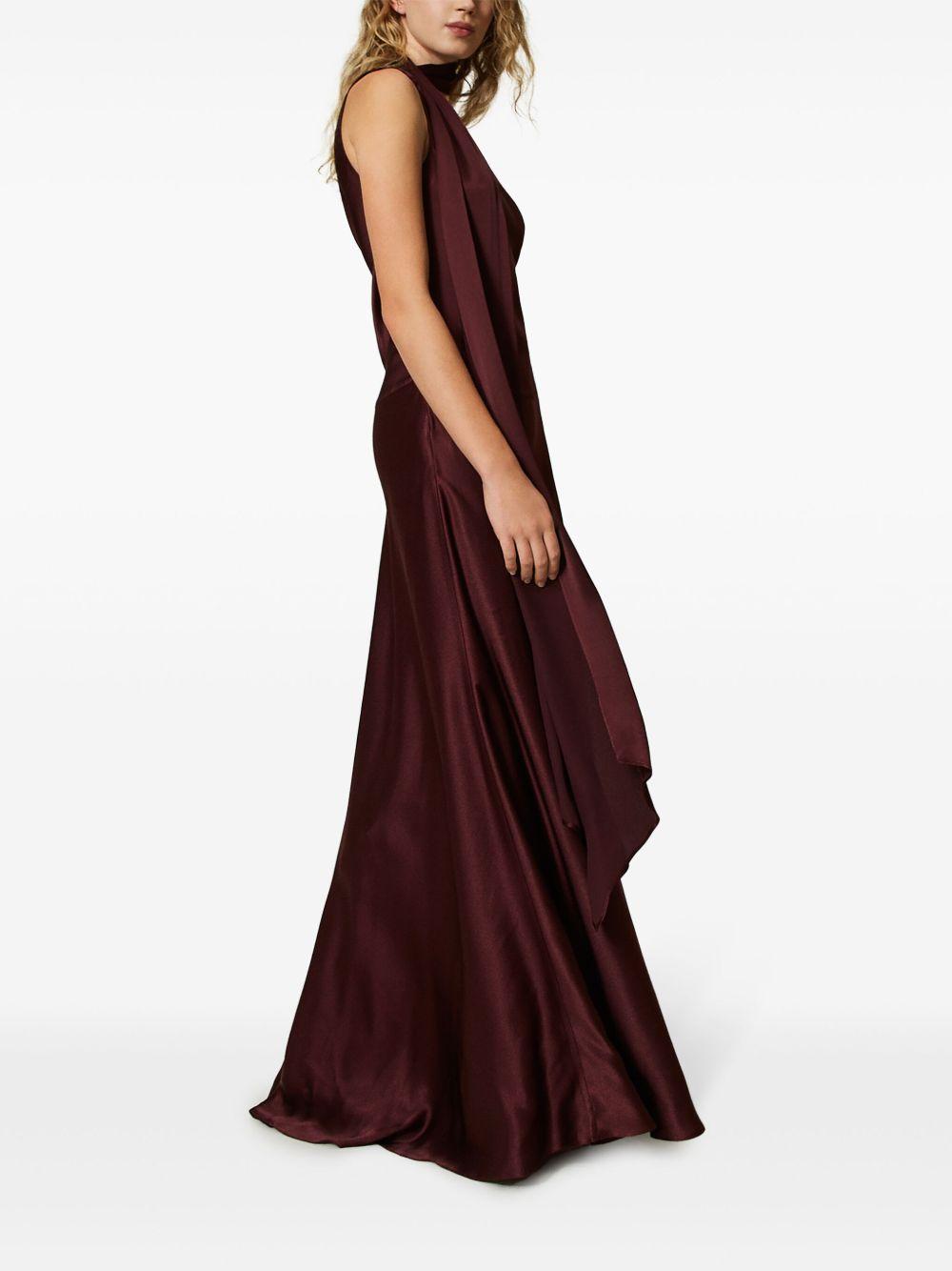 one-shoulder satin dress  Product Image