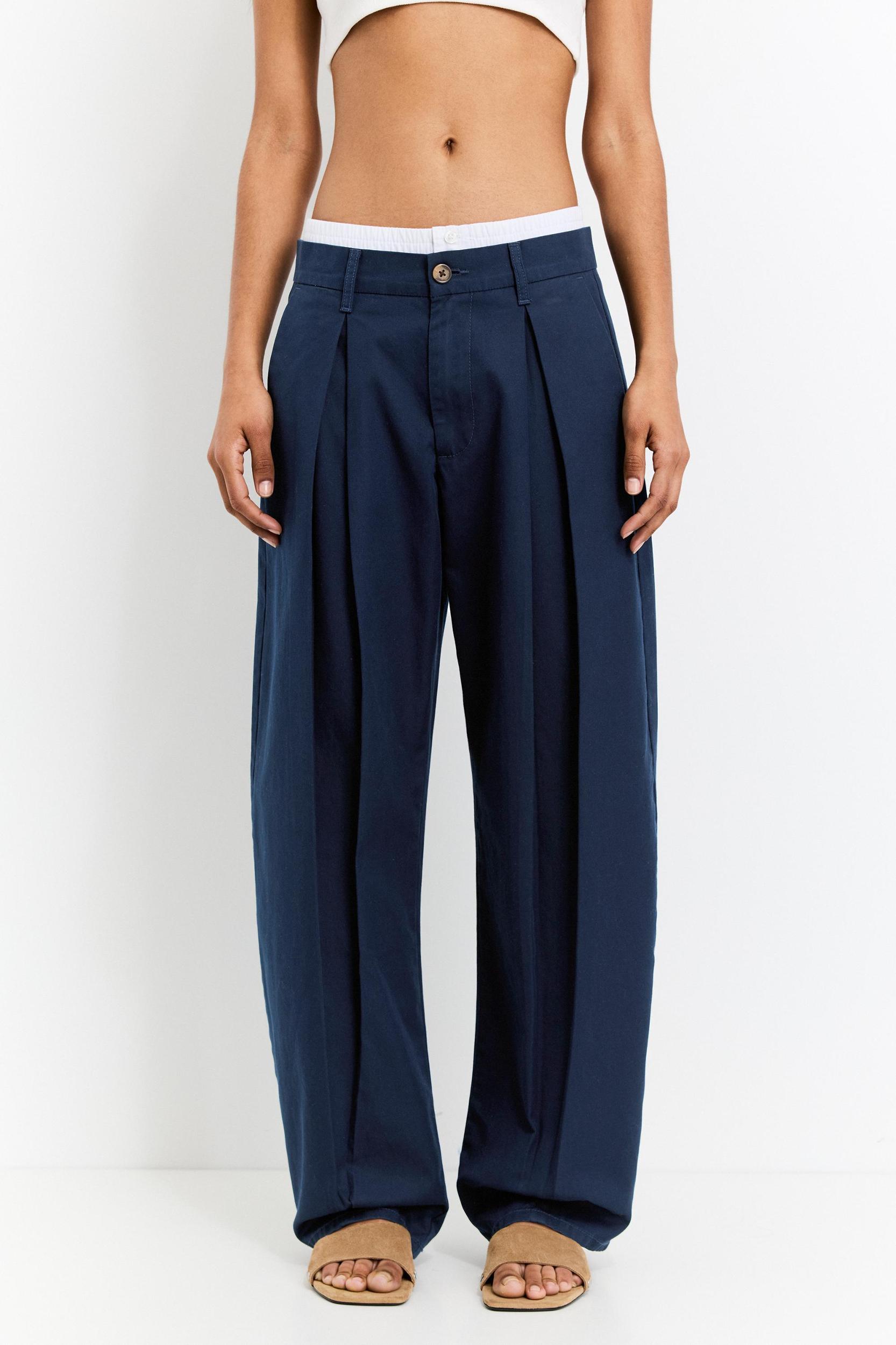 Darted pants with boxer-style waist Product Image