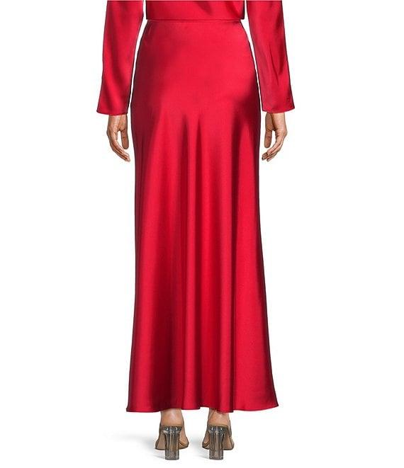 Antonio Melani Bella A-Line Coordinating Satin Maxi Skirt Product Image