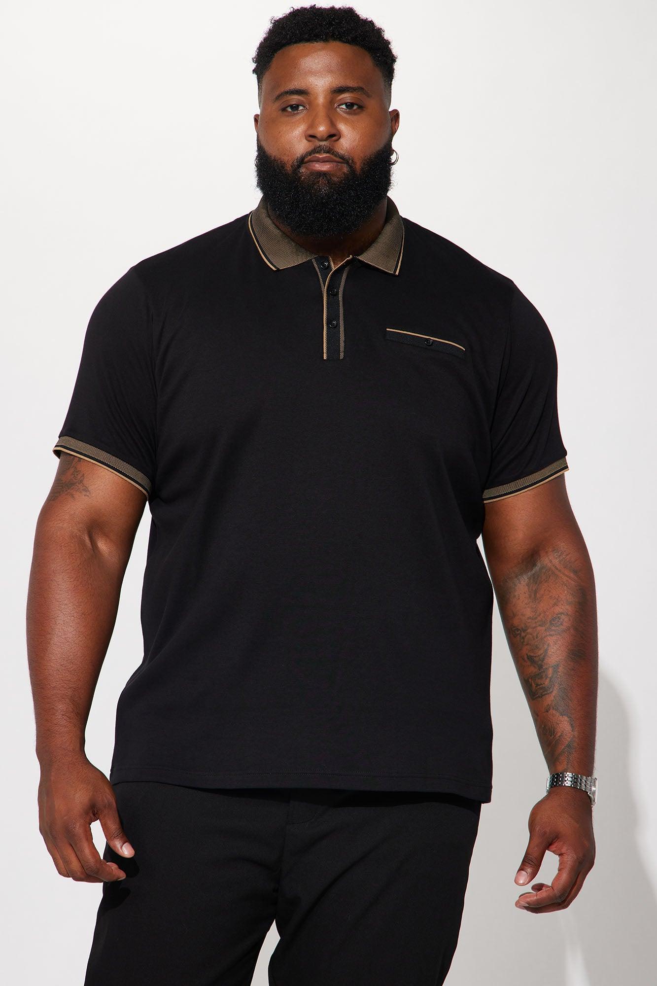 Classy Short Sleeve Polo - Black Product Image