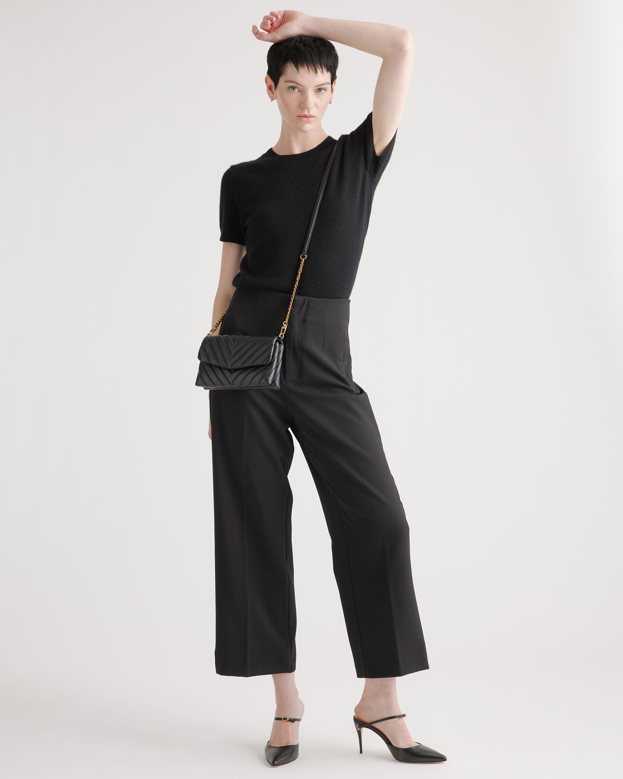 Quince | Women's Italian Leather Quilted Wallet Crossbody Product Image