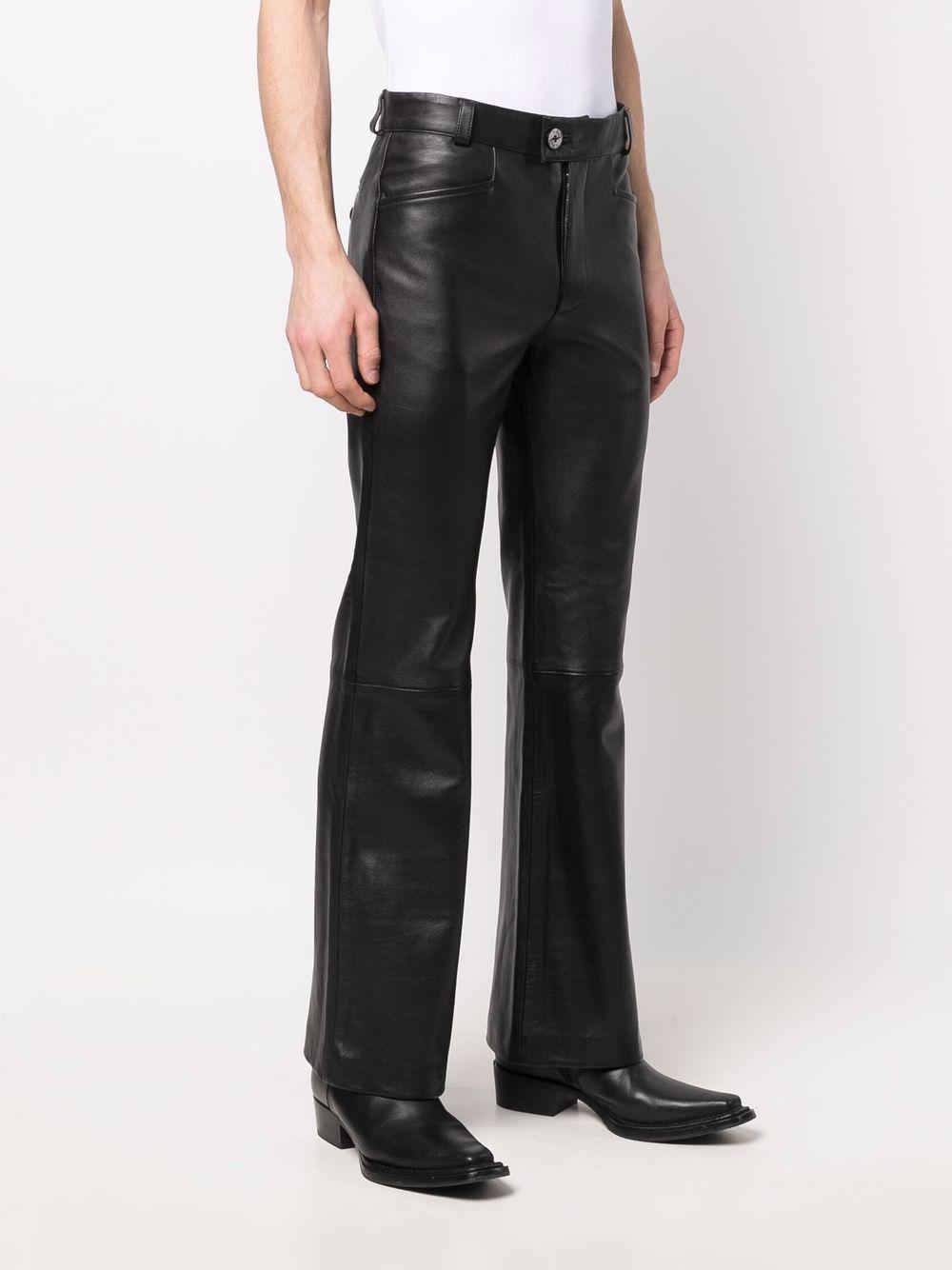 leather flare-leg trousers Product Image