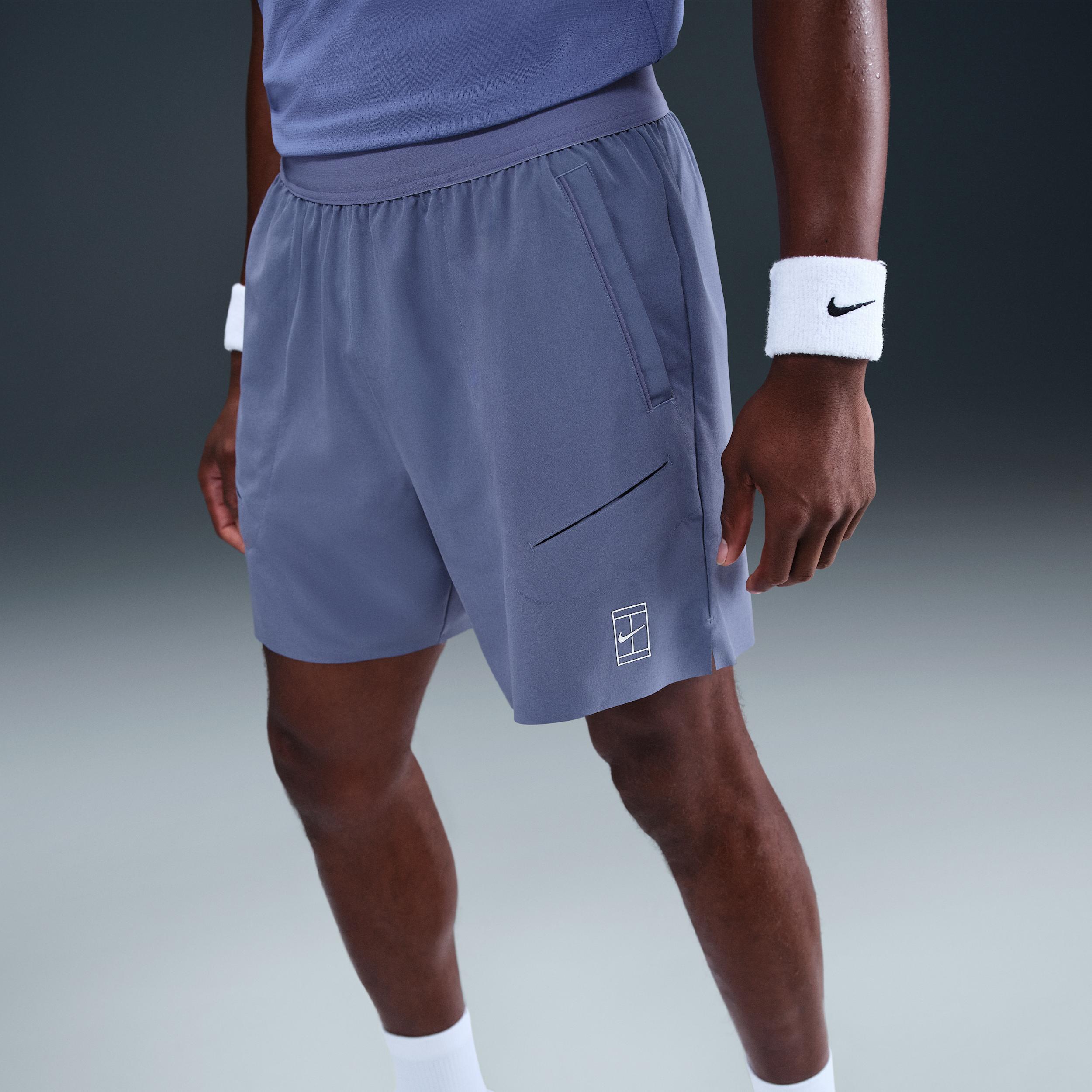 Nike Mens Court Advantage Dri-FIT 6 Tennis Shorts | FZ6913-499 Product Image