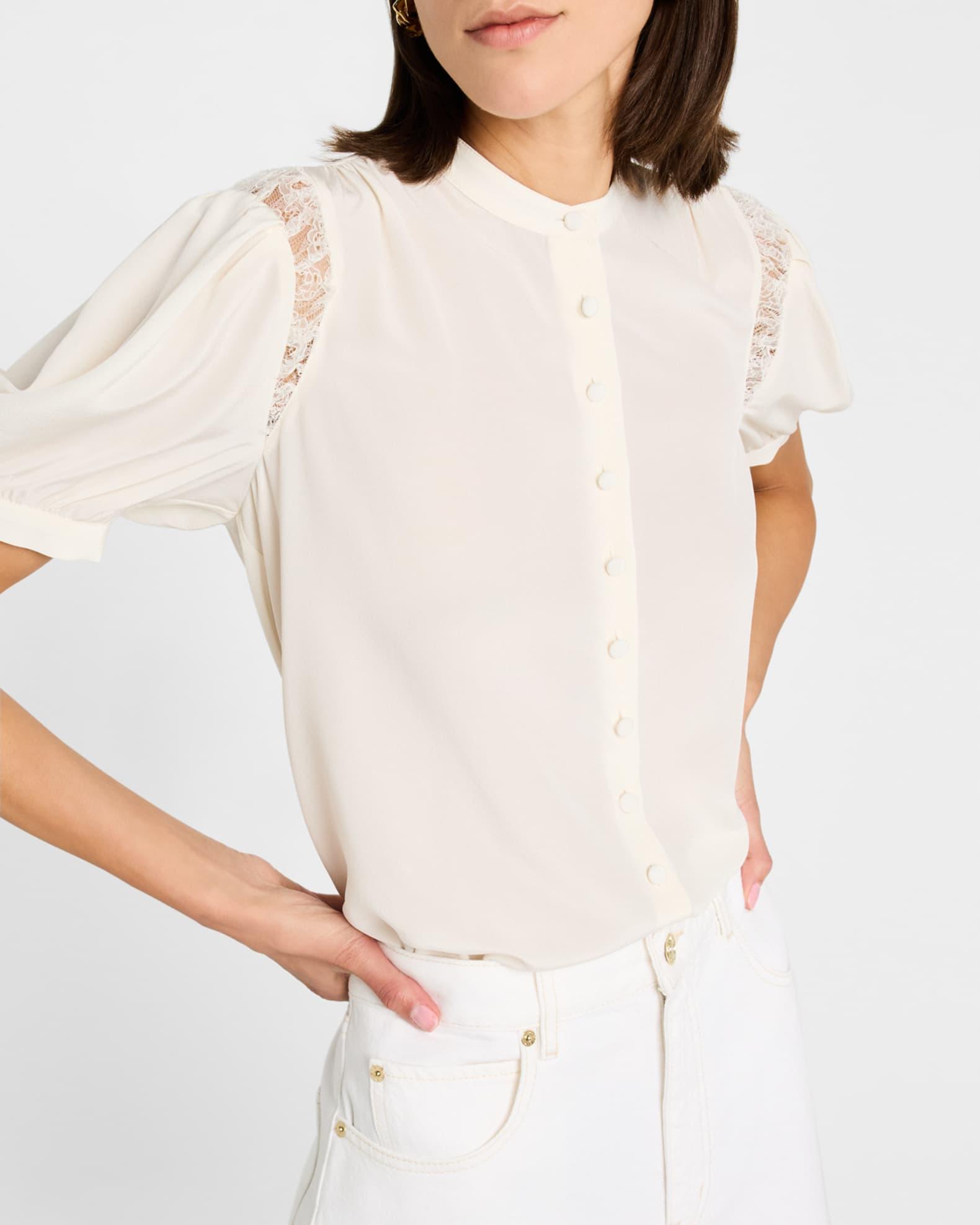 Lace Shoulder Blouse  Product Image