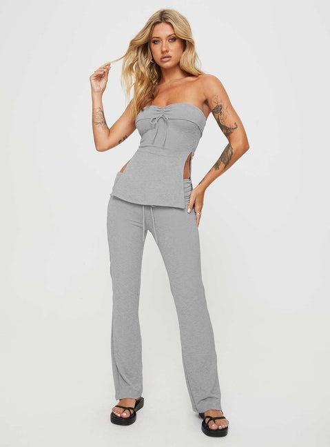 Laurenita Longline Tube Top Grey Product Image