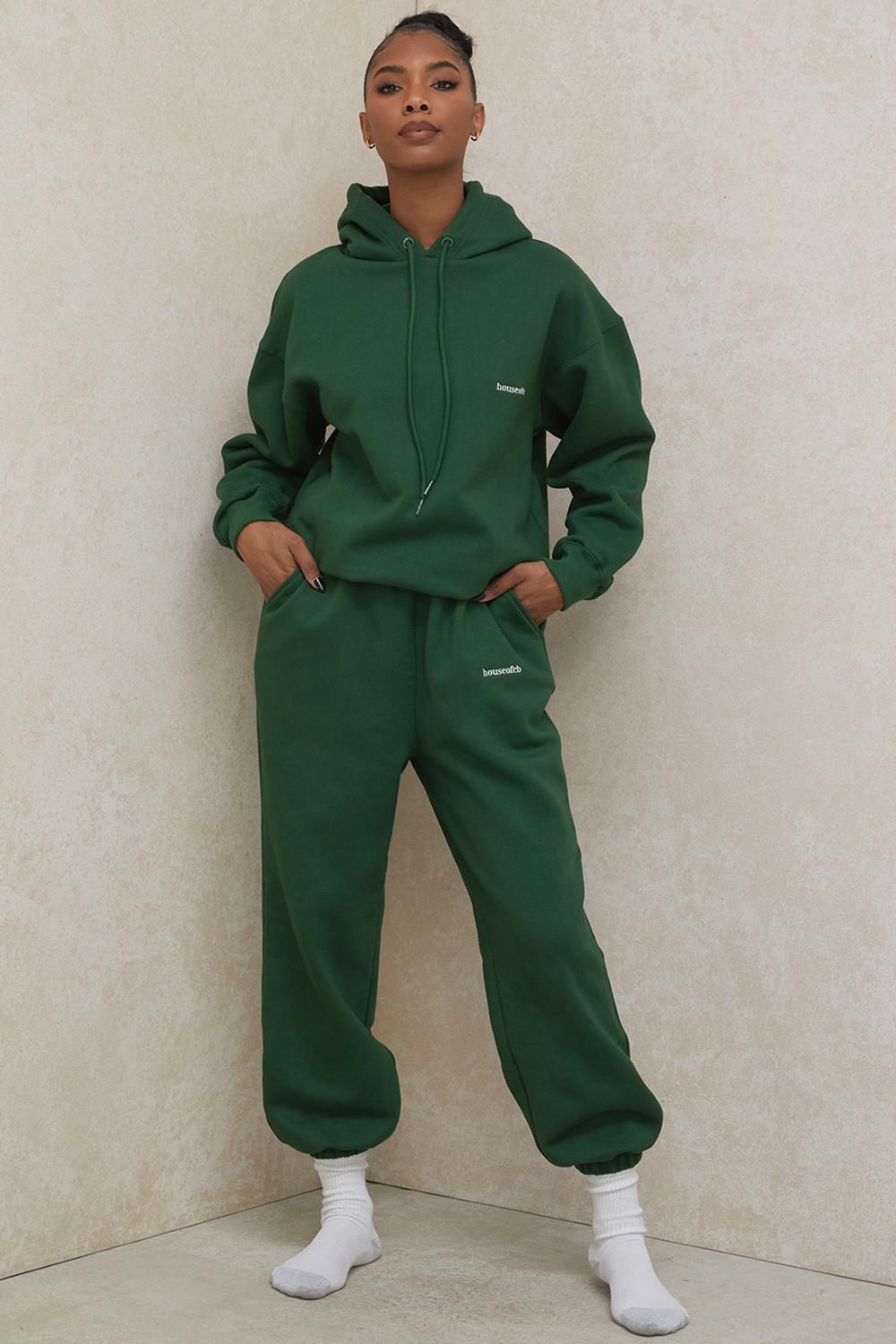Halo  green cotton fleece-back oversized hoodie Product Image