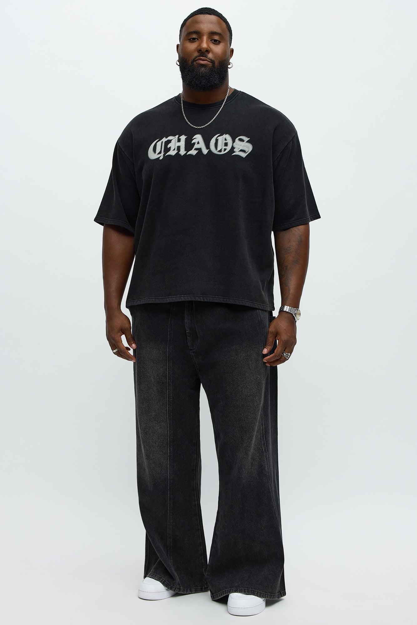 Chaos Oversized Tee - Black Male Product Image