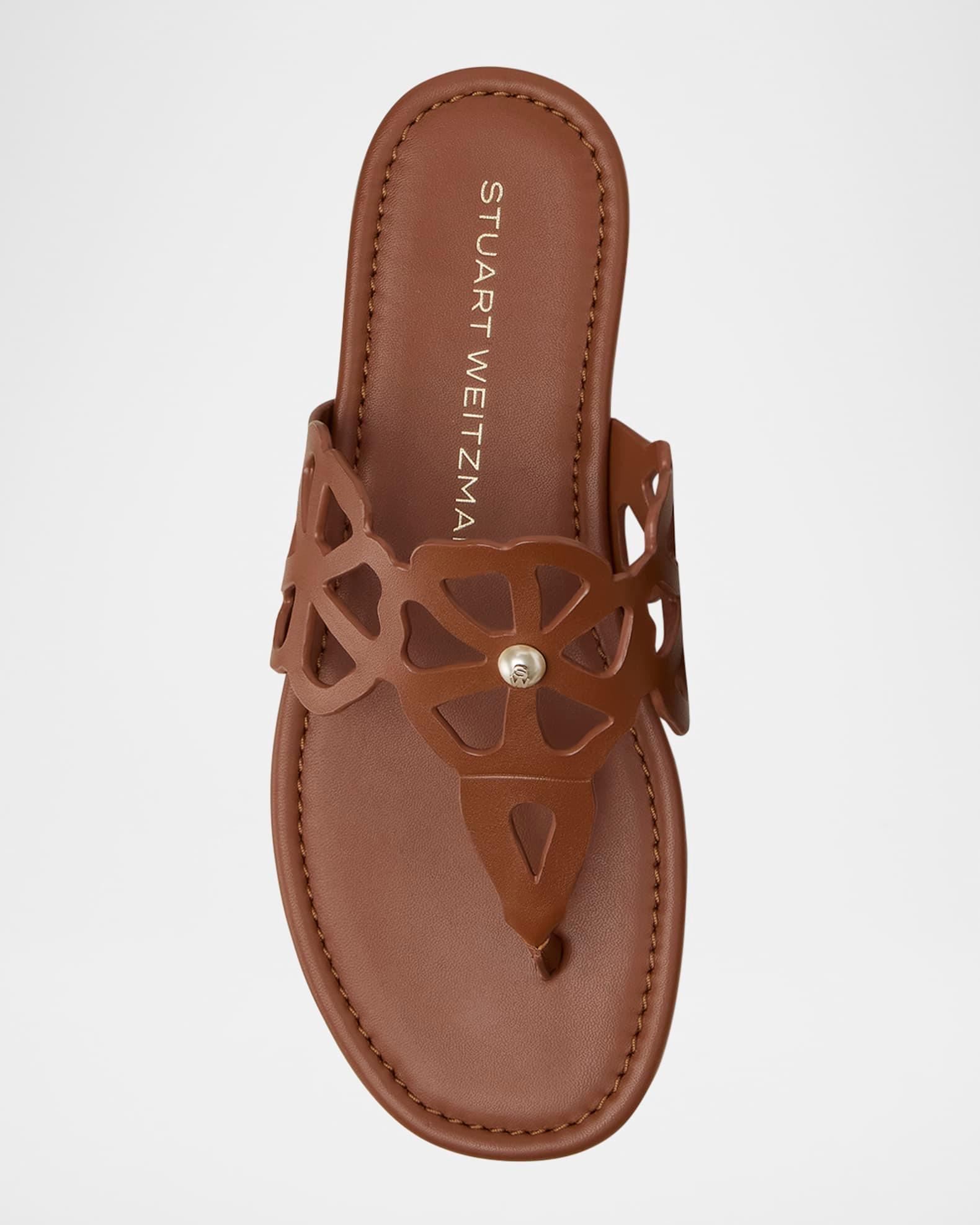 Jasmine Leather Cutout Thong Sandals Product Image