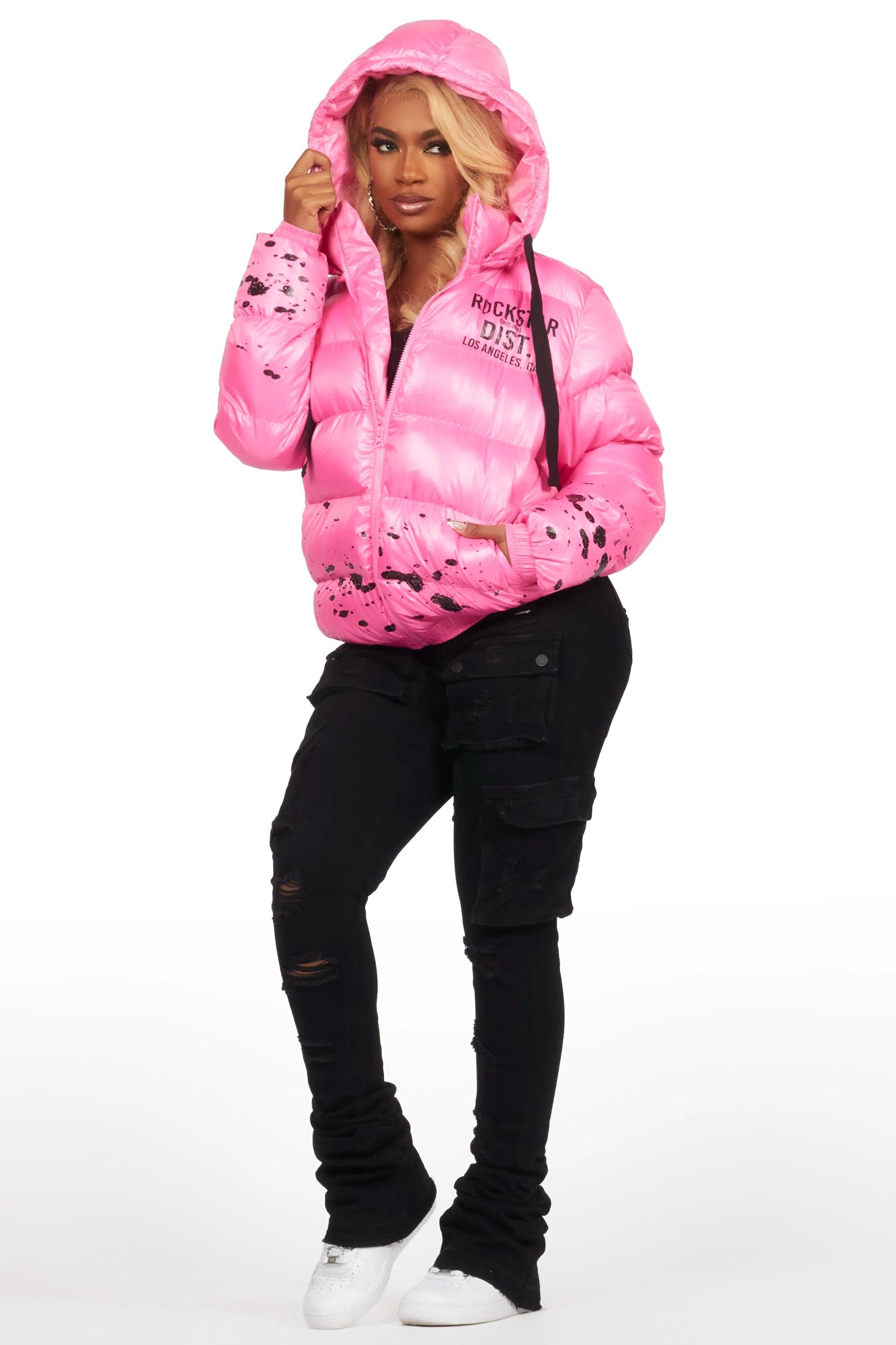 Art Dist. 2.0 Pink Puffer Jacket Female Product Image