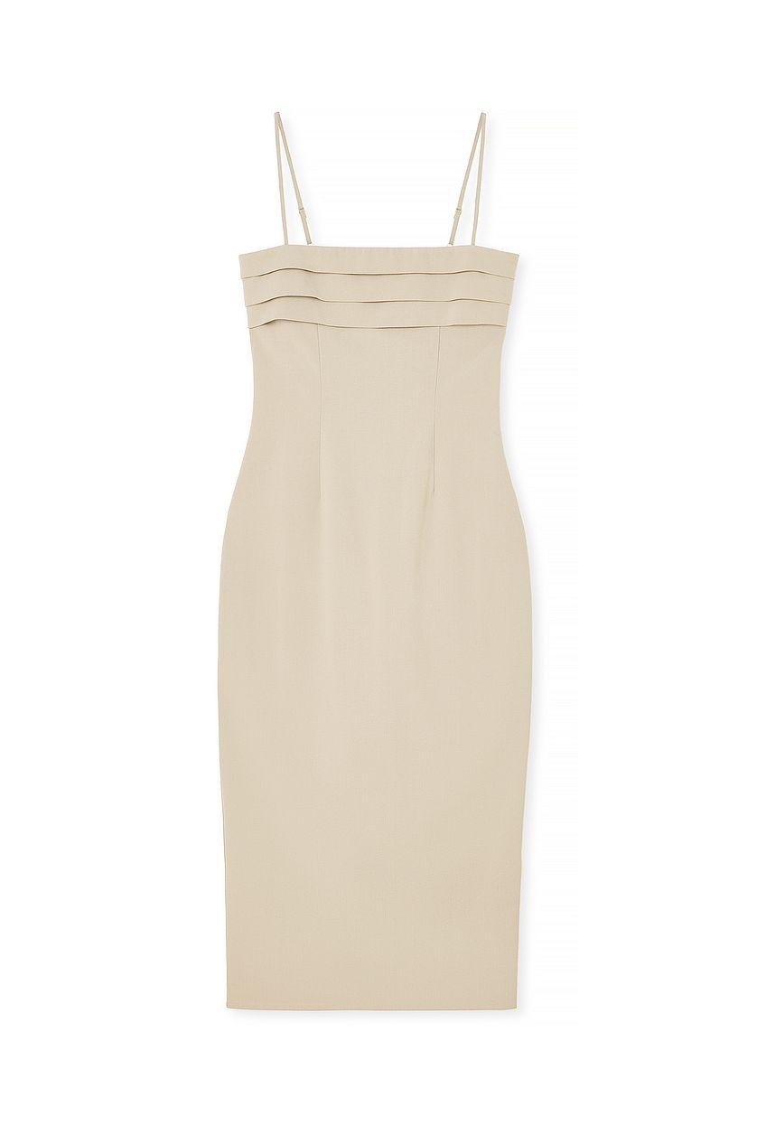 Pleat Deatil Chest Maxi Dress Product Image