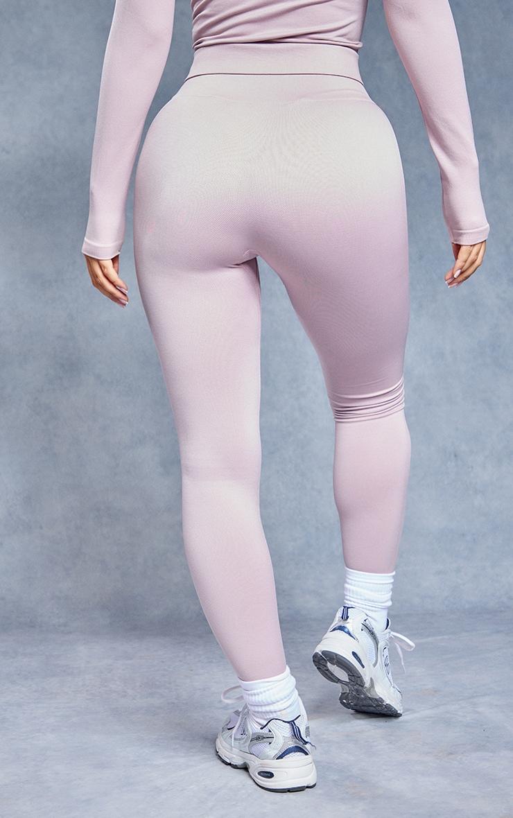 Dusty Pink Seamless High Waist Gym Leggings Product Image