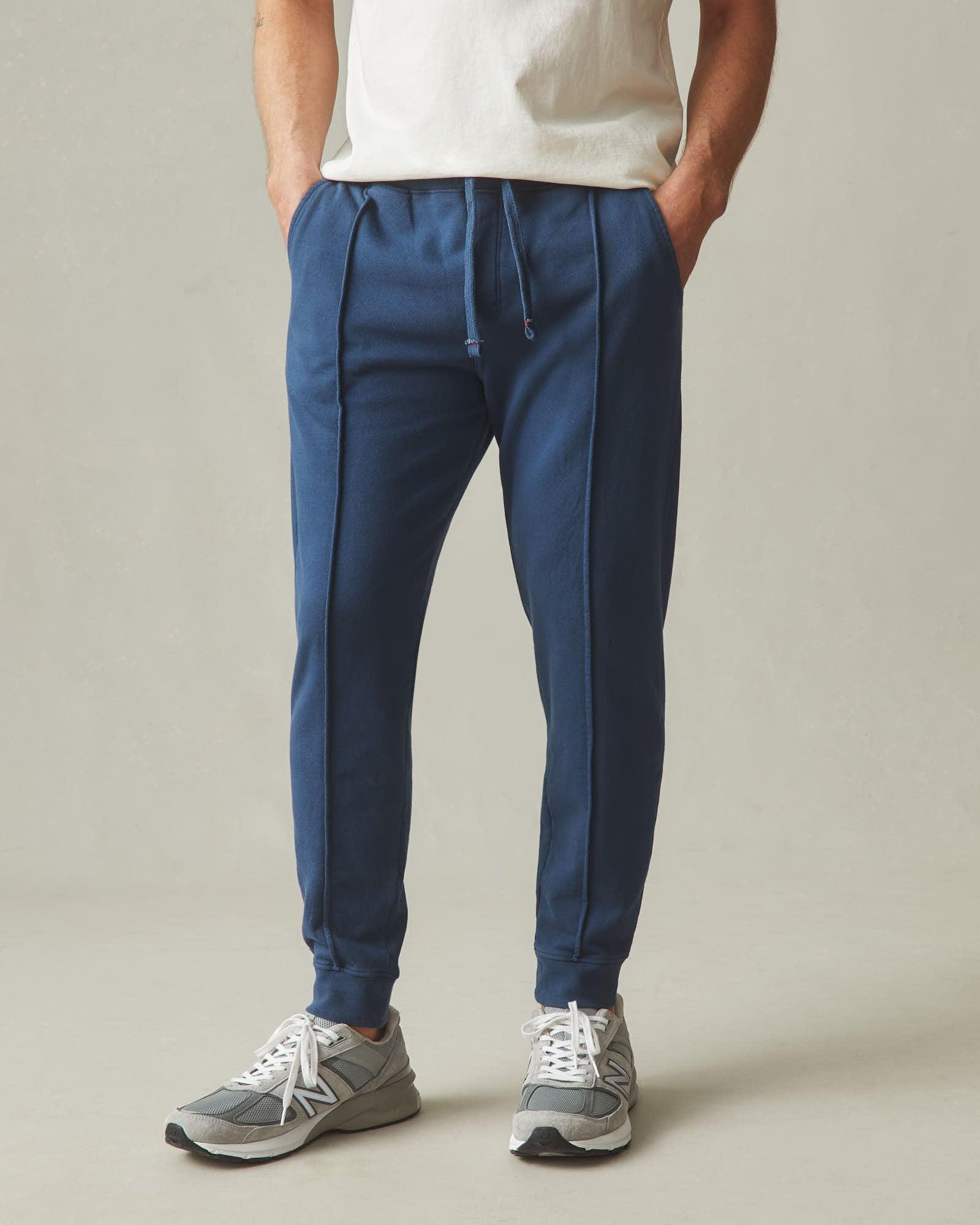 Men's Pintuck French Terry Jogger - Marine Navy Male Product Image