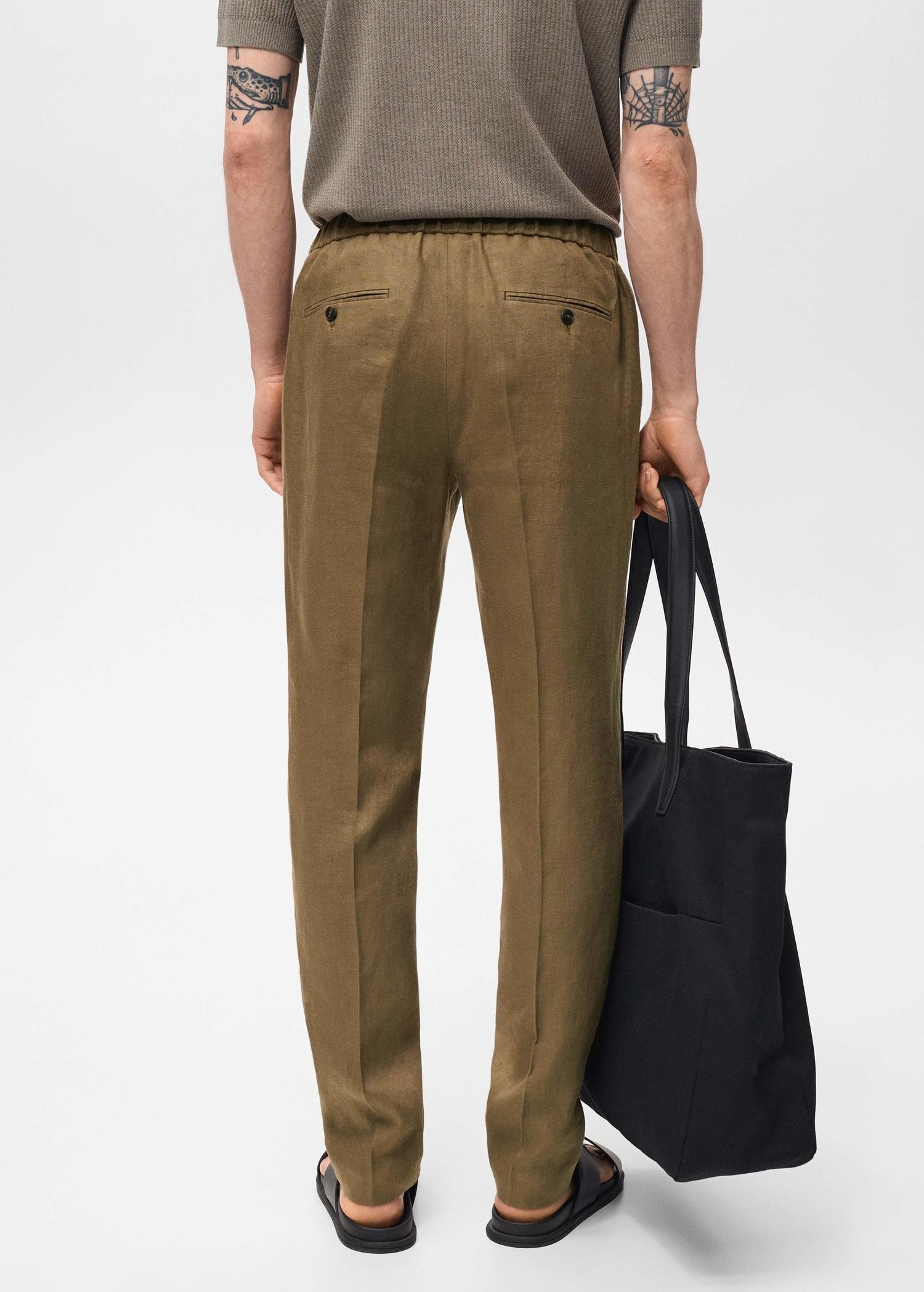 Salerno 100% Linen Slim Fit Suit Pants - Men | MANGO USA Product Image