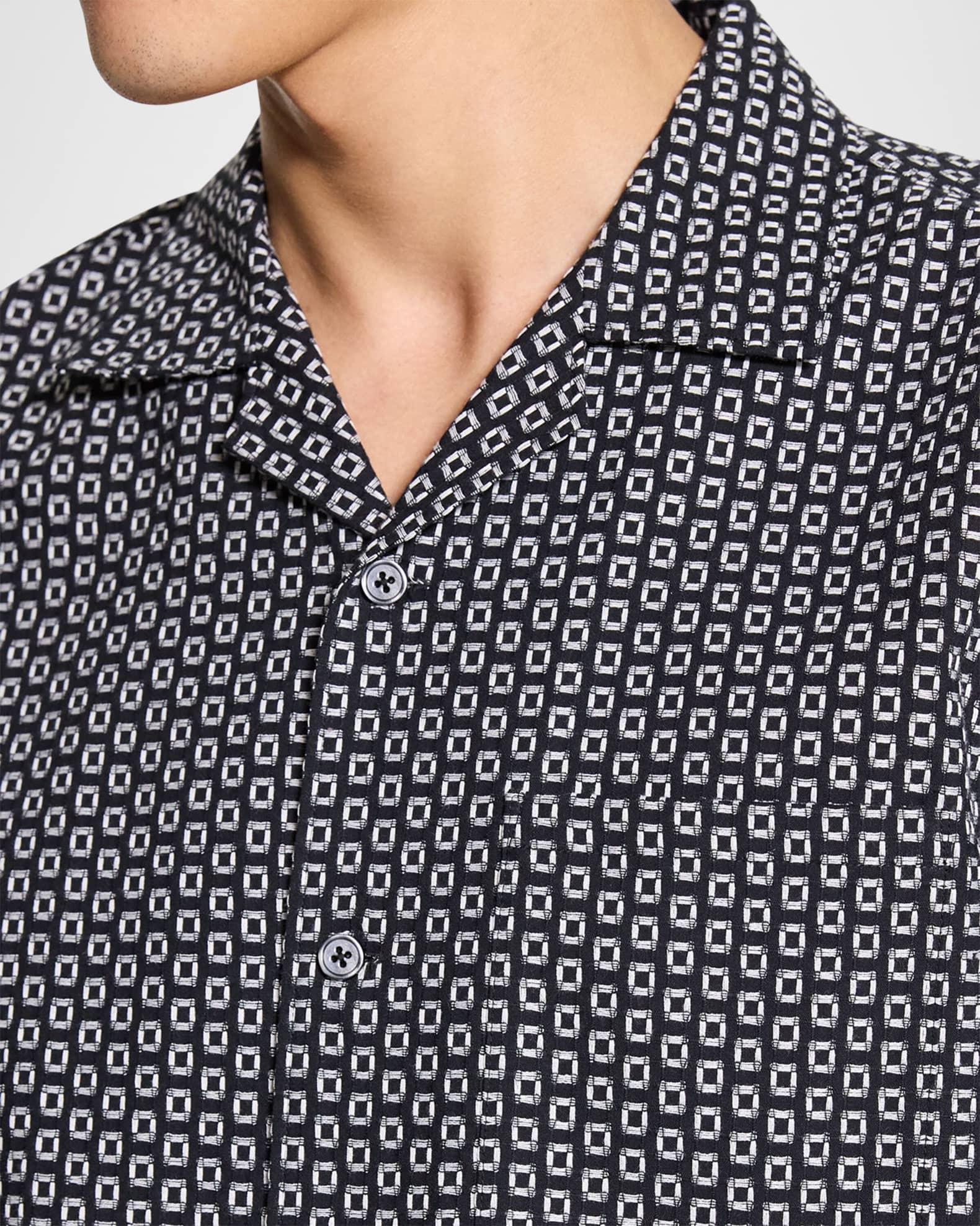 Men's Geometric Dobby Pocket Camp Shirt Product Image