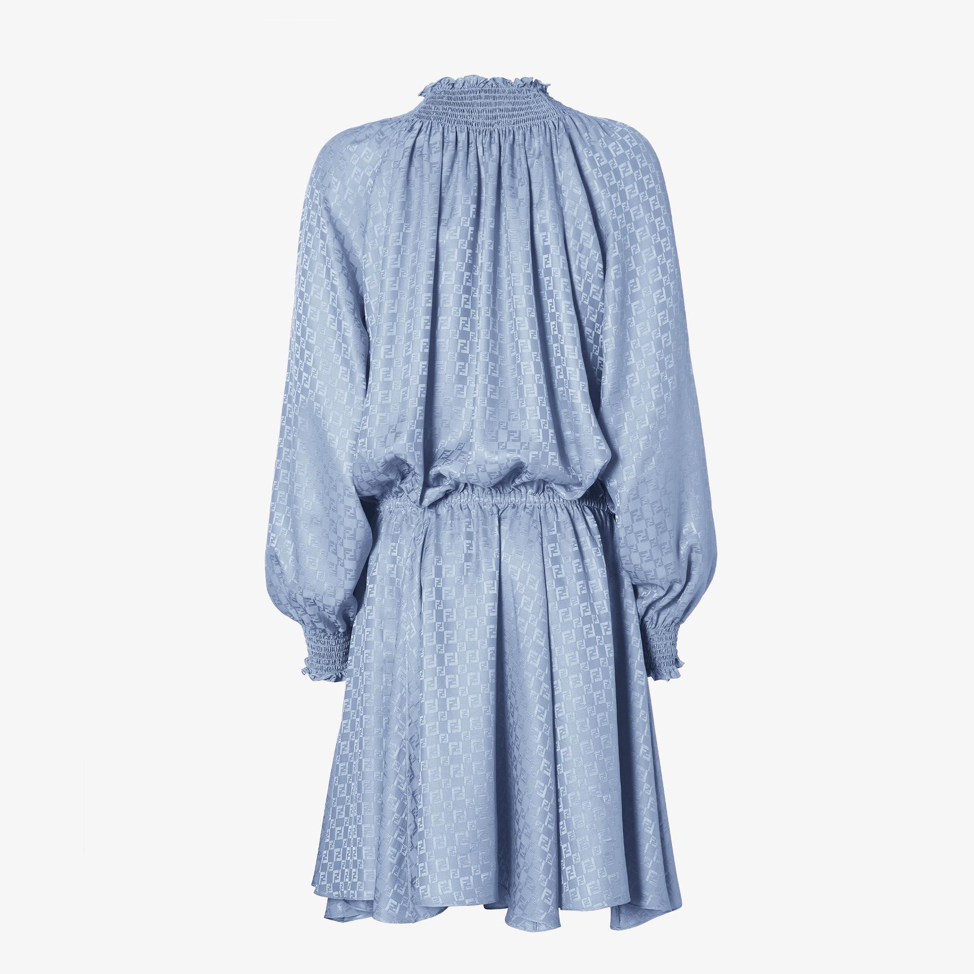 DressBlue silk jacquard dress Product Image