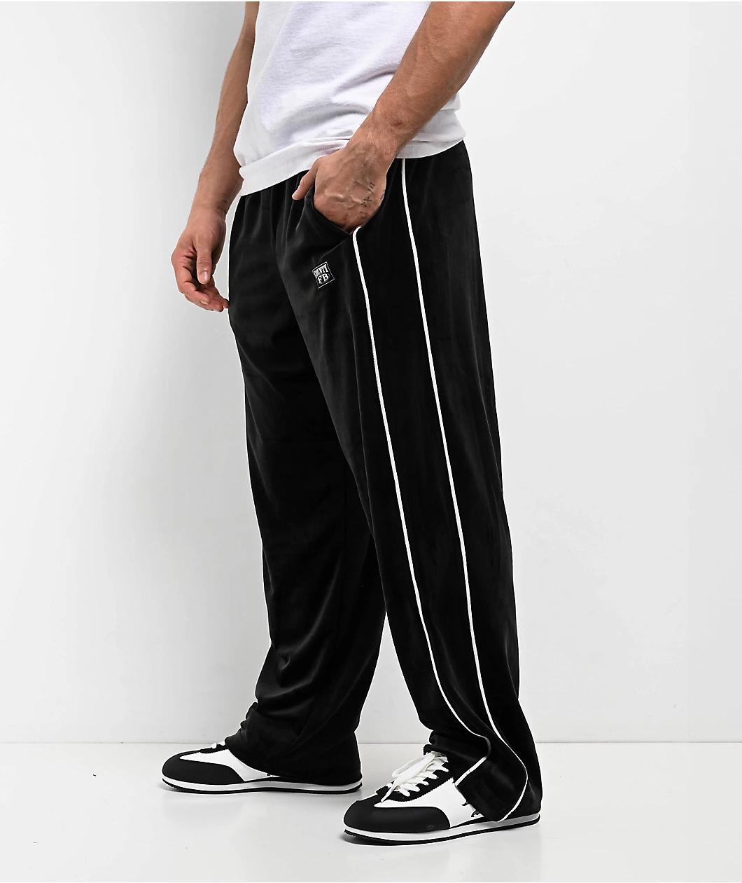 FB County Black & White Velour Track Pants Product Image