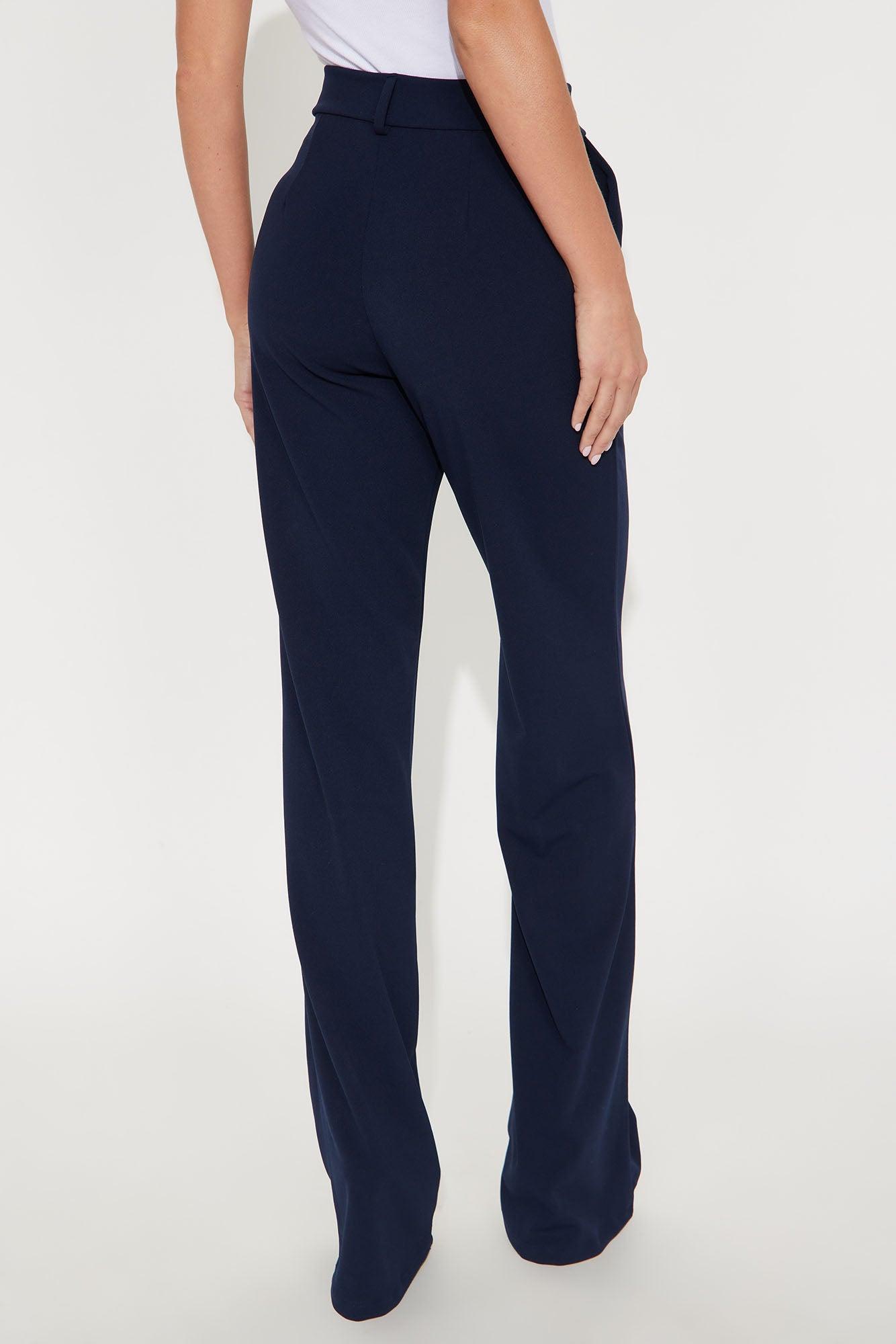 Tall Heidi Wide Leg Trouser Pant - Navy Product Image