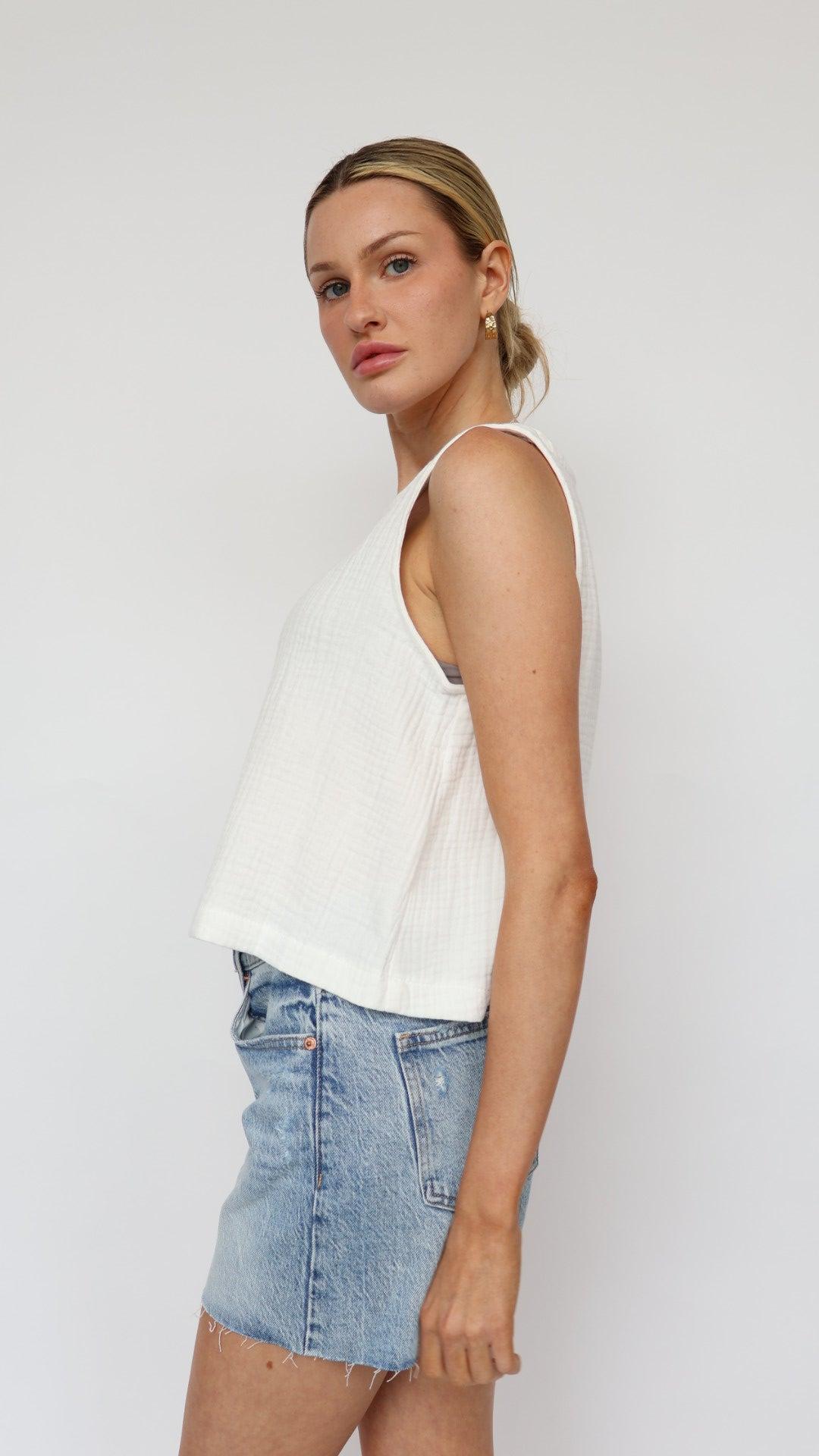 Emerson Round Neck Sleeveless Top Product Image