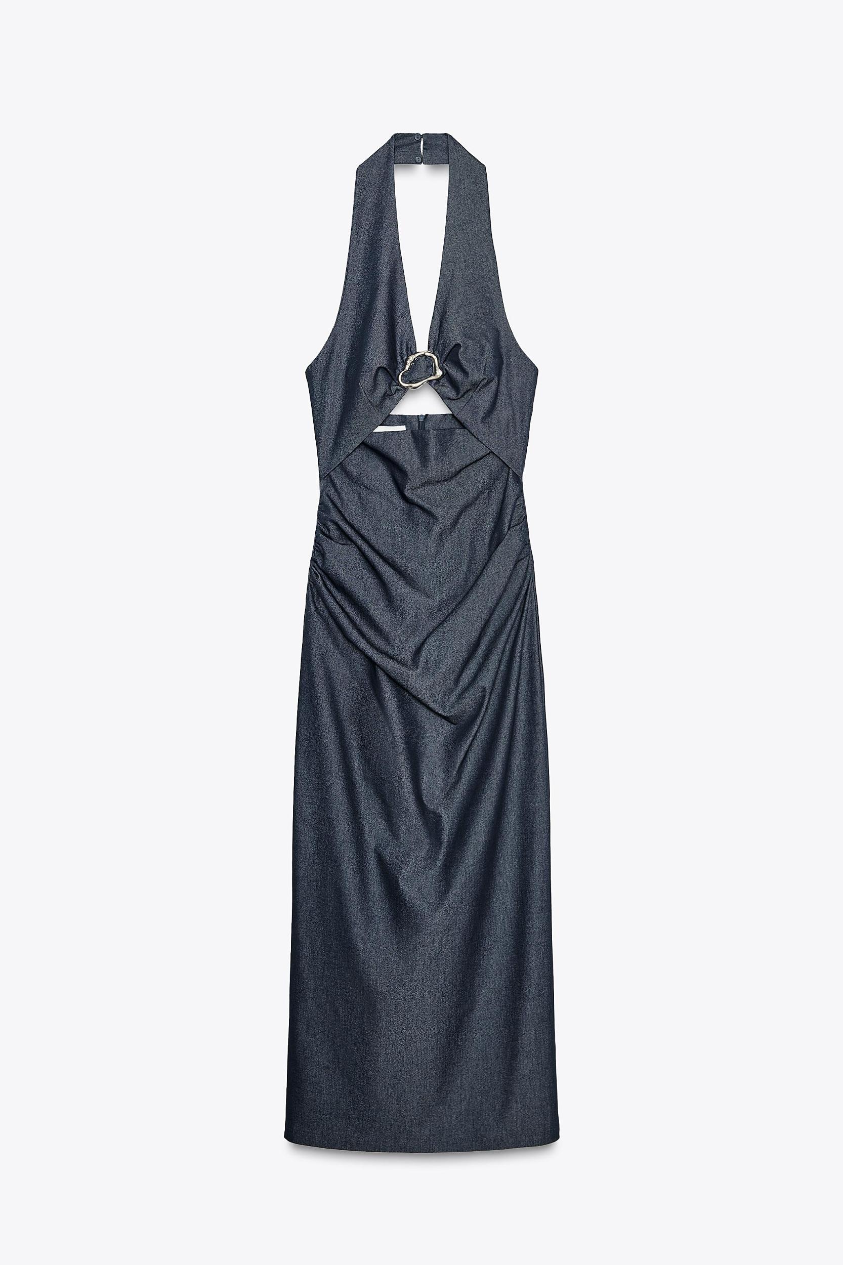HALTER CUT OUT MIDI DRESS Product Image