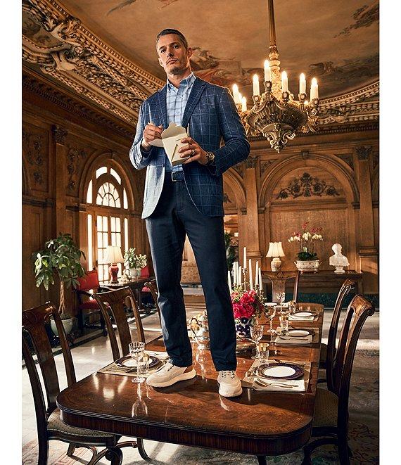 Johnston & Murphy XC Flex® Unlined Relaxed Plaid Knit Blazer Product Image