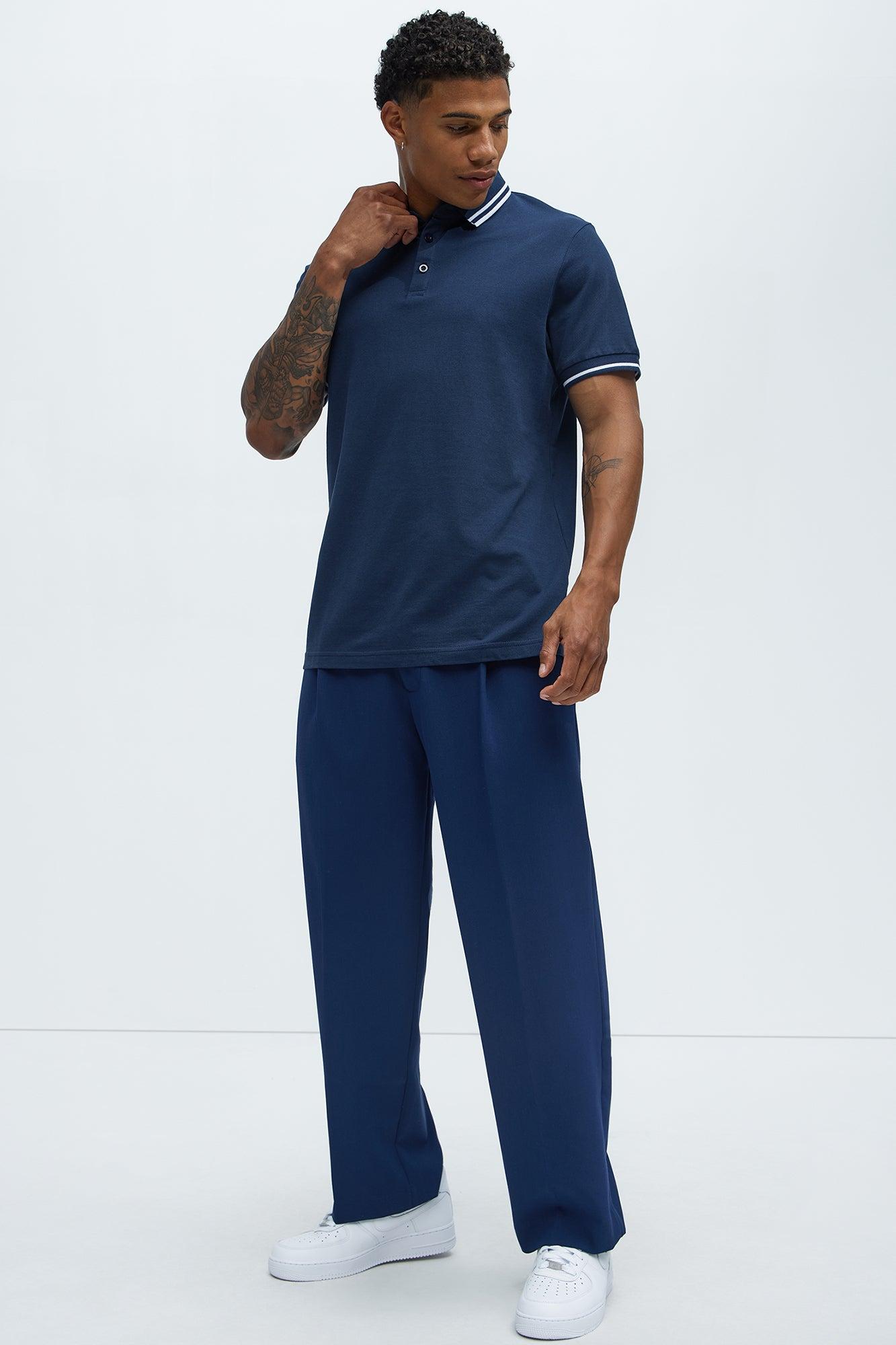 Wilson Short Sleeve Polo - Navy Product Image