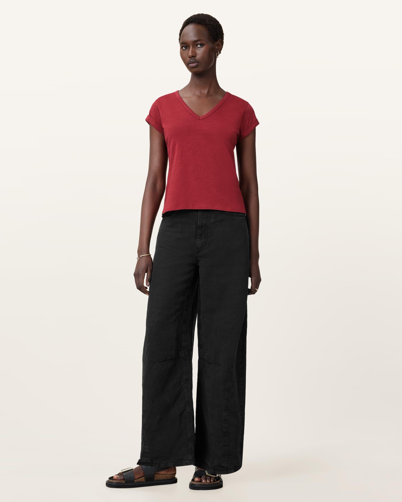 Anna V-Neck Short Sleeve T-Shirt Product Image