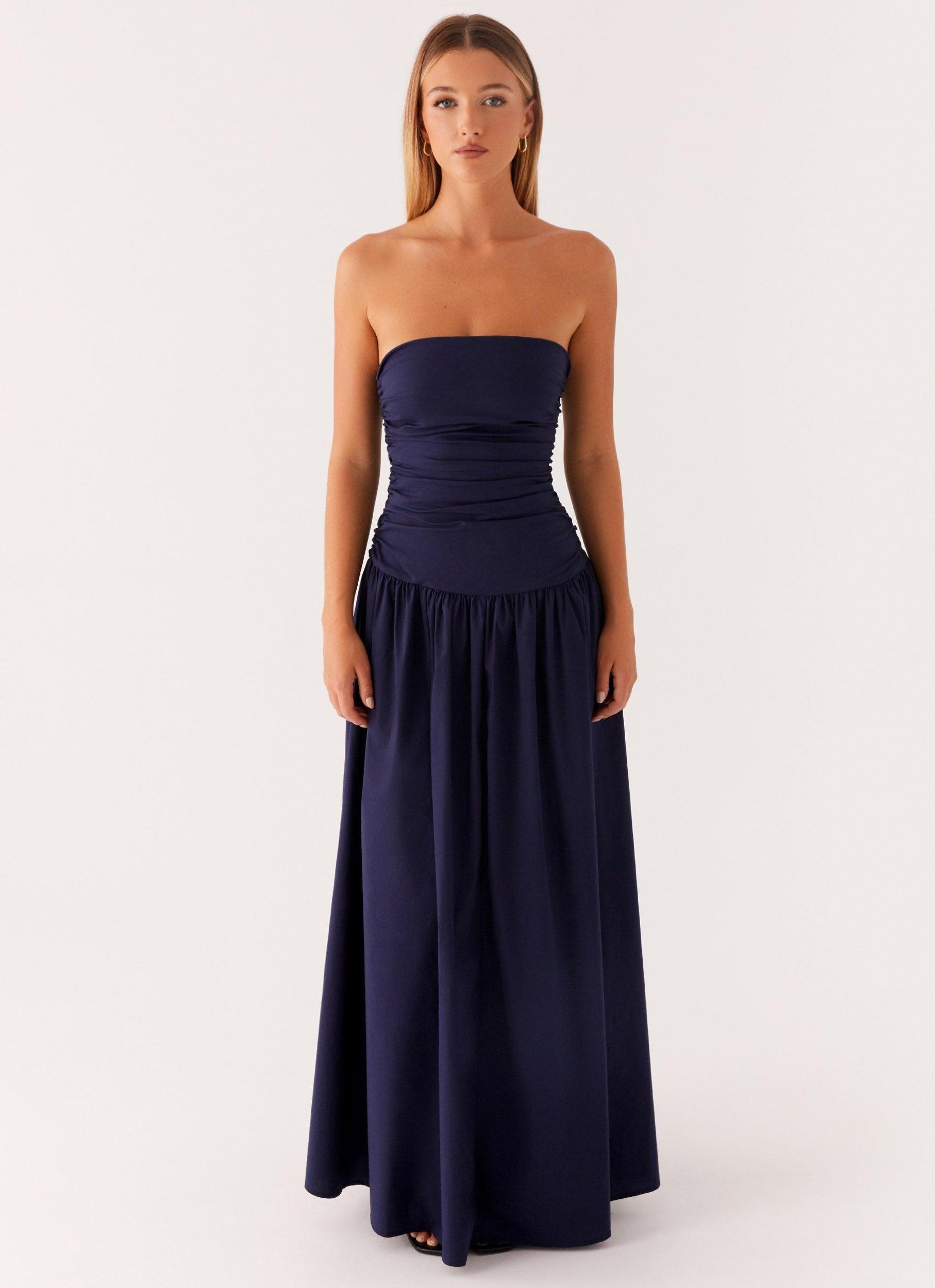 Carmel Maxi Dress - Navy Product Image