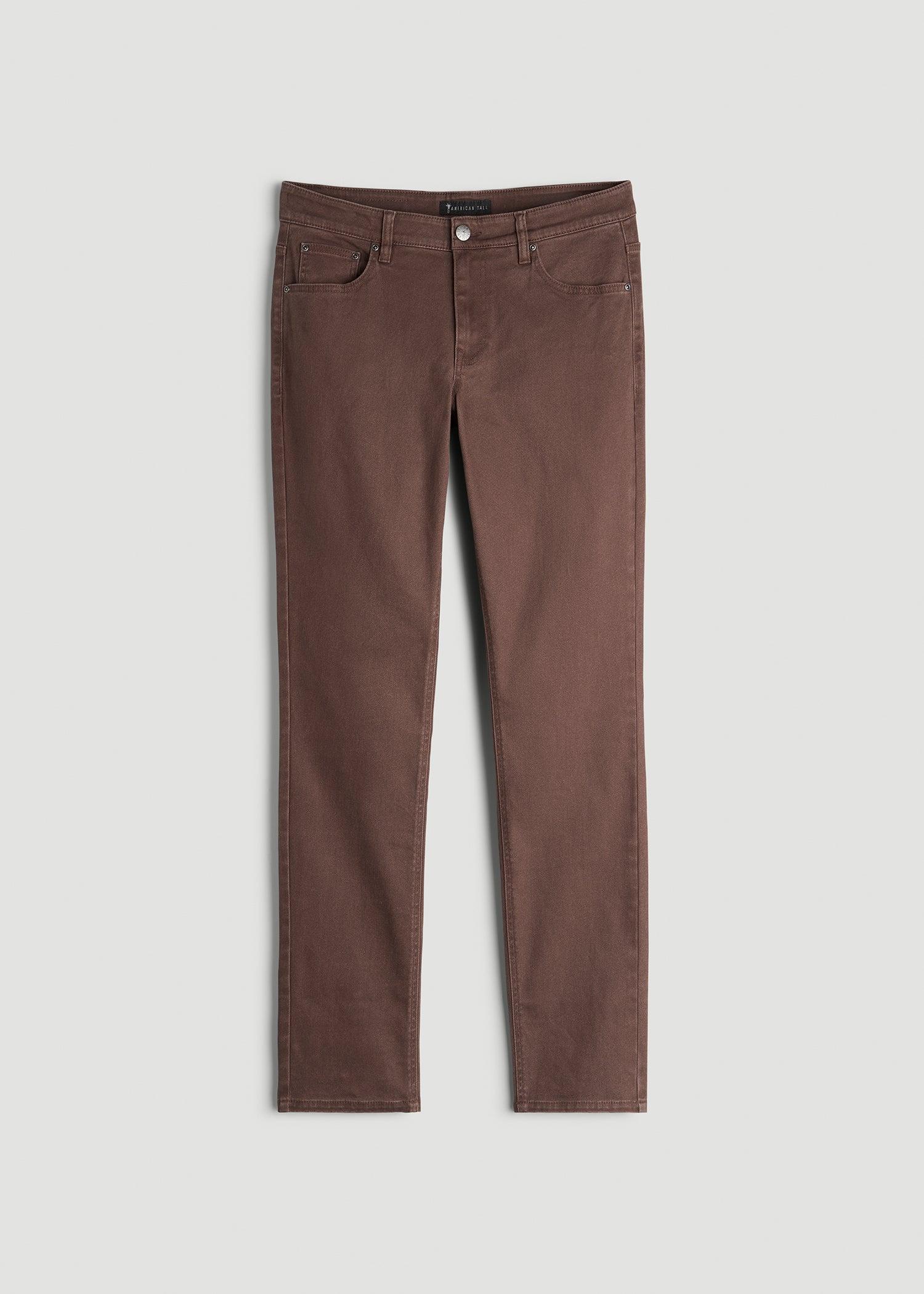 Carman Tapered Fit Colored Jeans for Tall Men in Dark Toffee Male Product Image