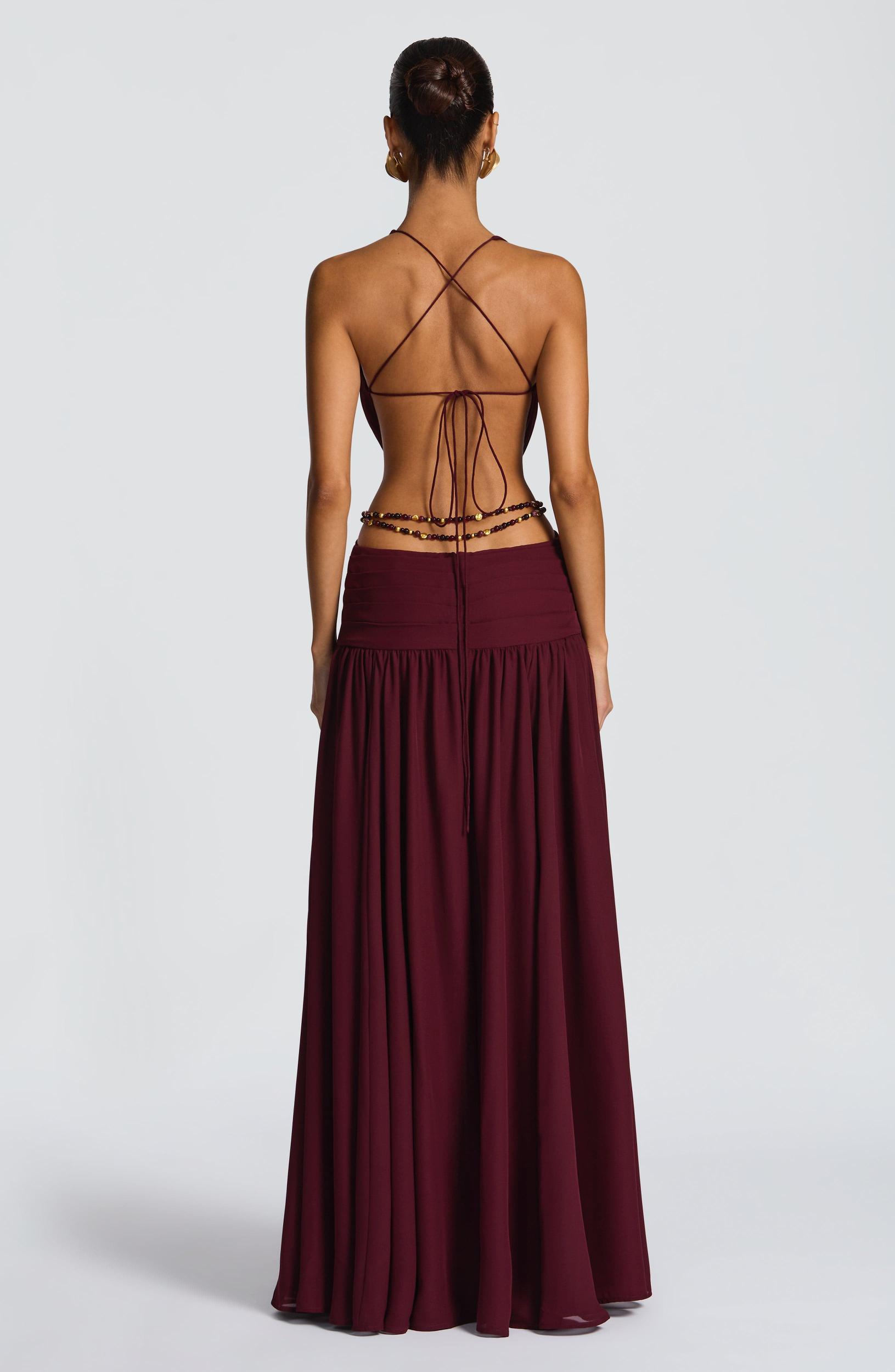 Indianna Maxi Dress - Cherry Lacquer Product Image