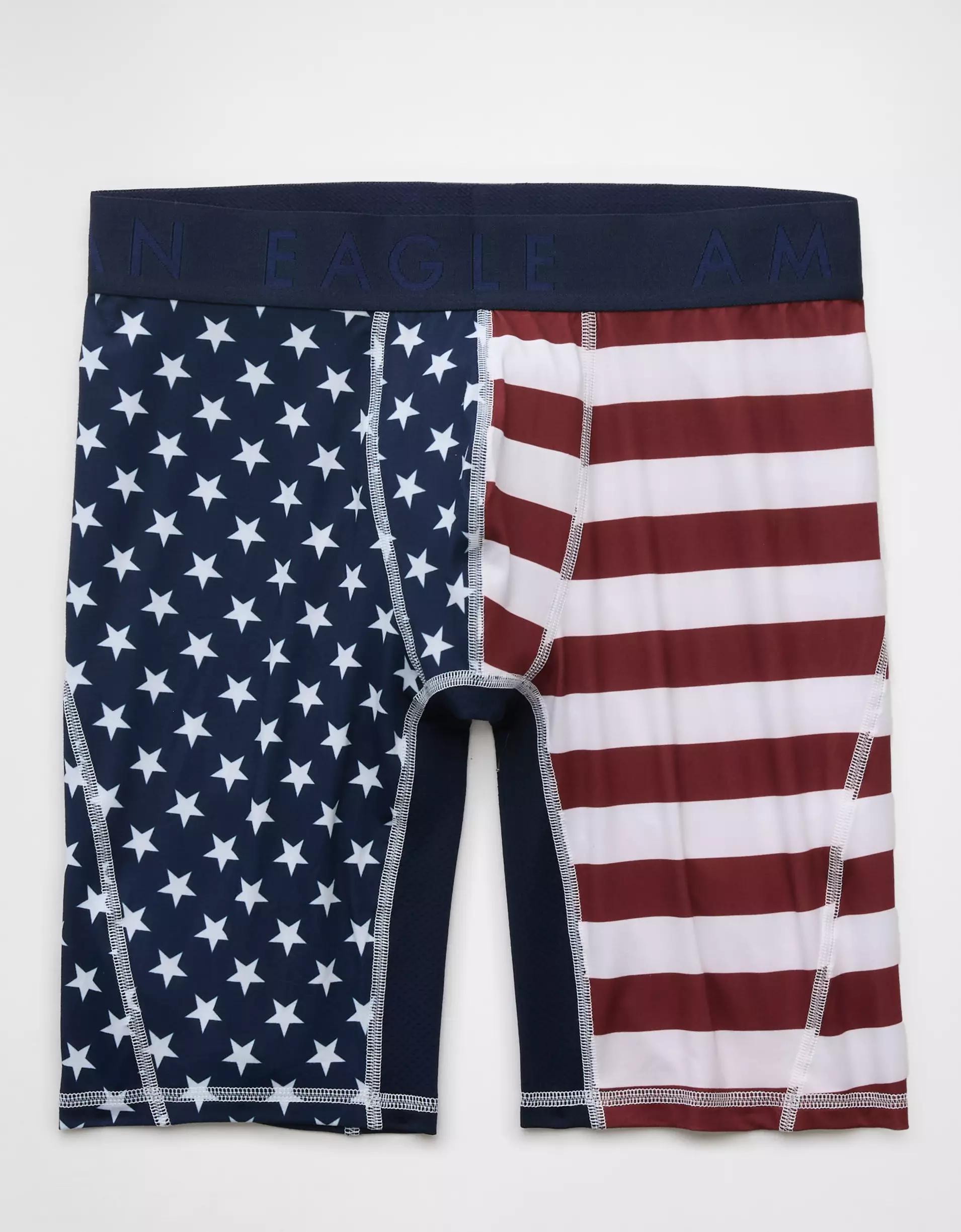 AEO Men's USA Stars & Stripes 8" Flex Boxer Brief Product Image