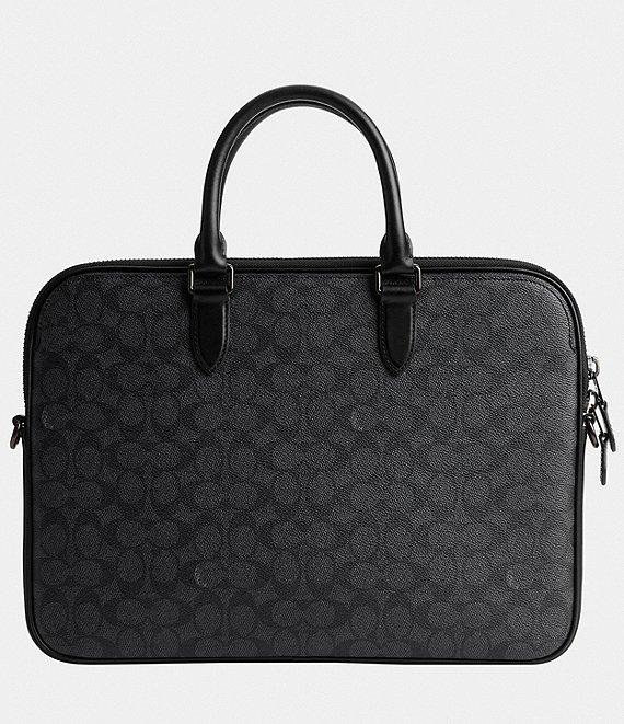 COACH Signature Coated Canvas Slim Briefcase Product Image