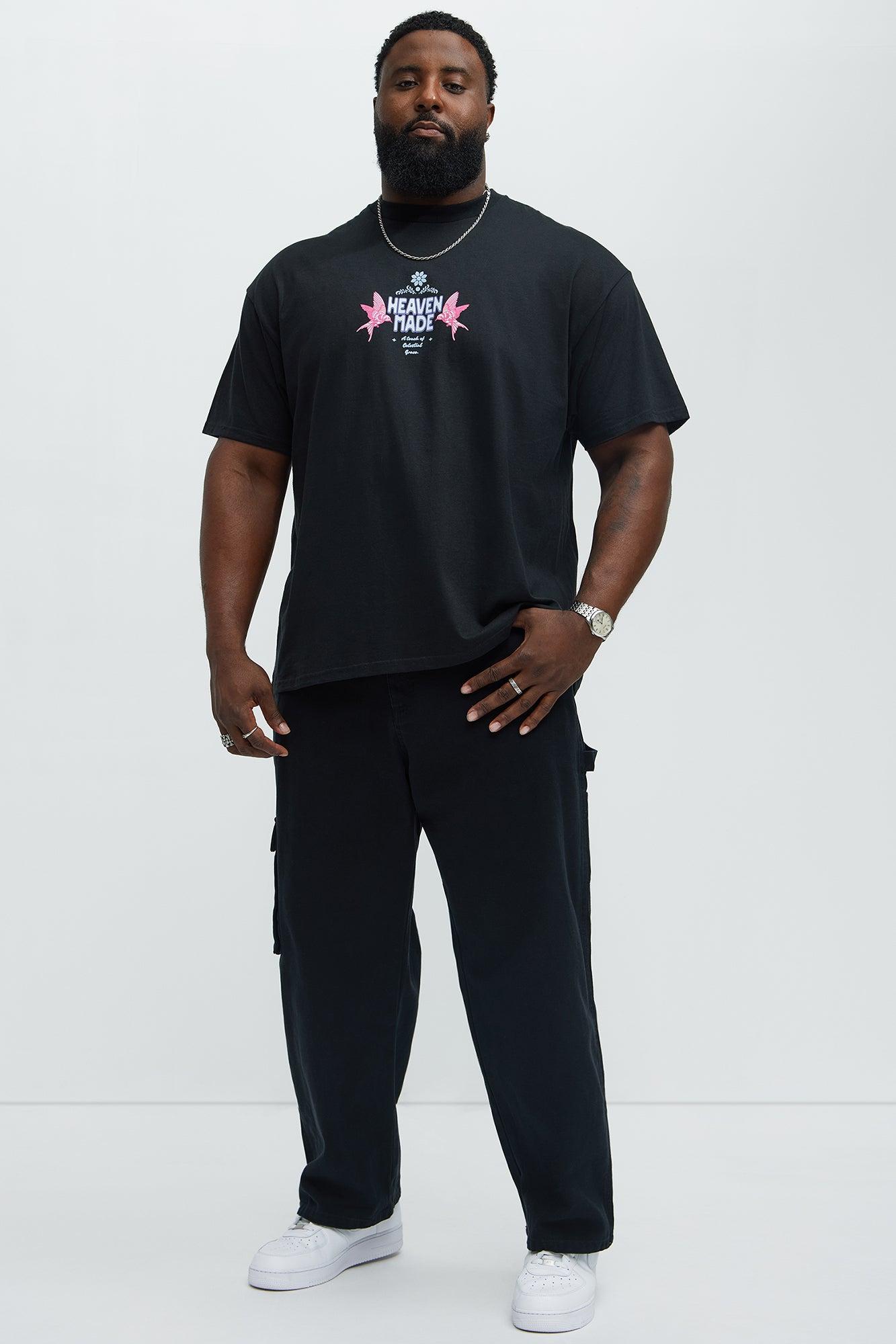 Heaven Made It Short Sleeve Tee - Black Product Image