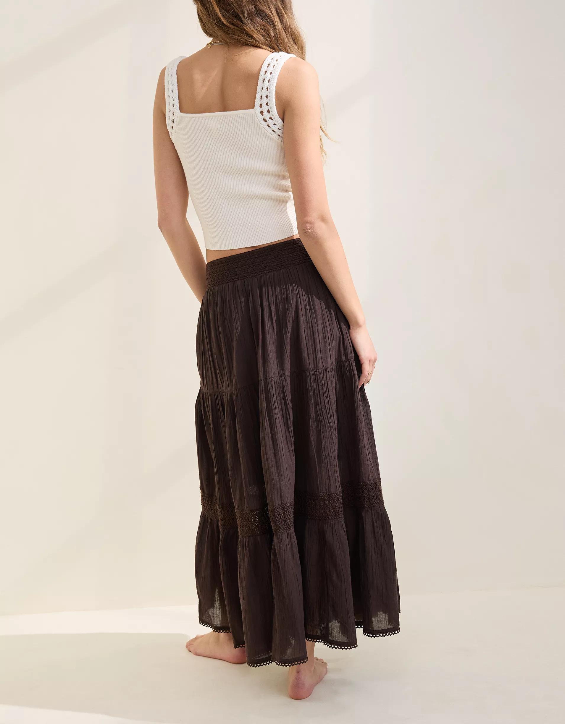 Aerie Crochet The Day Maxi Skirt Product Image